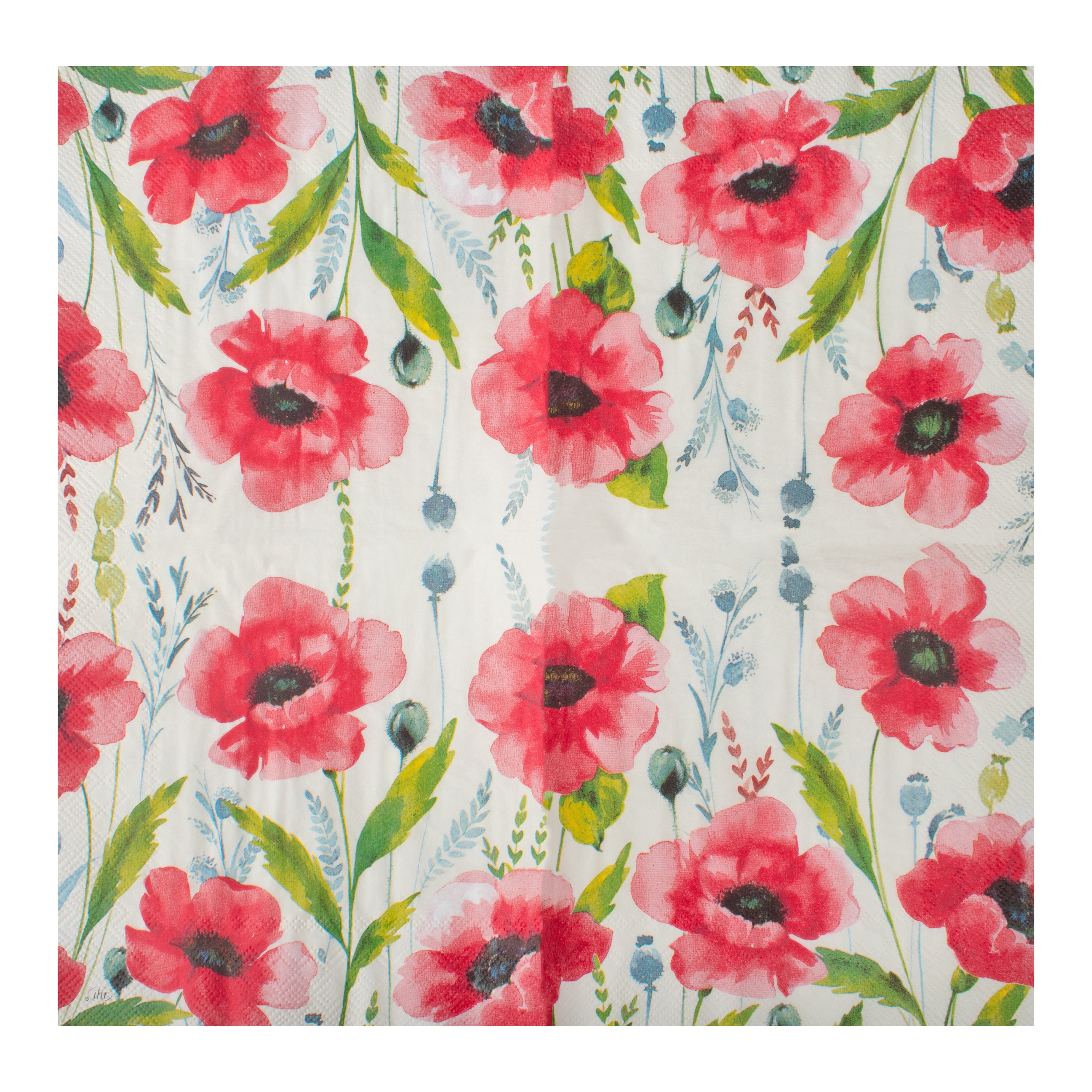 Decoupage Napkin Aqua Anemone 13 X 13inch 3PLY 1pc