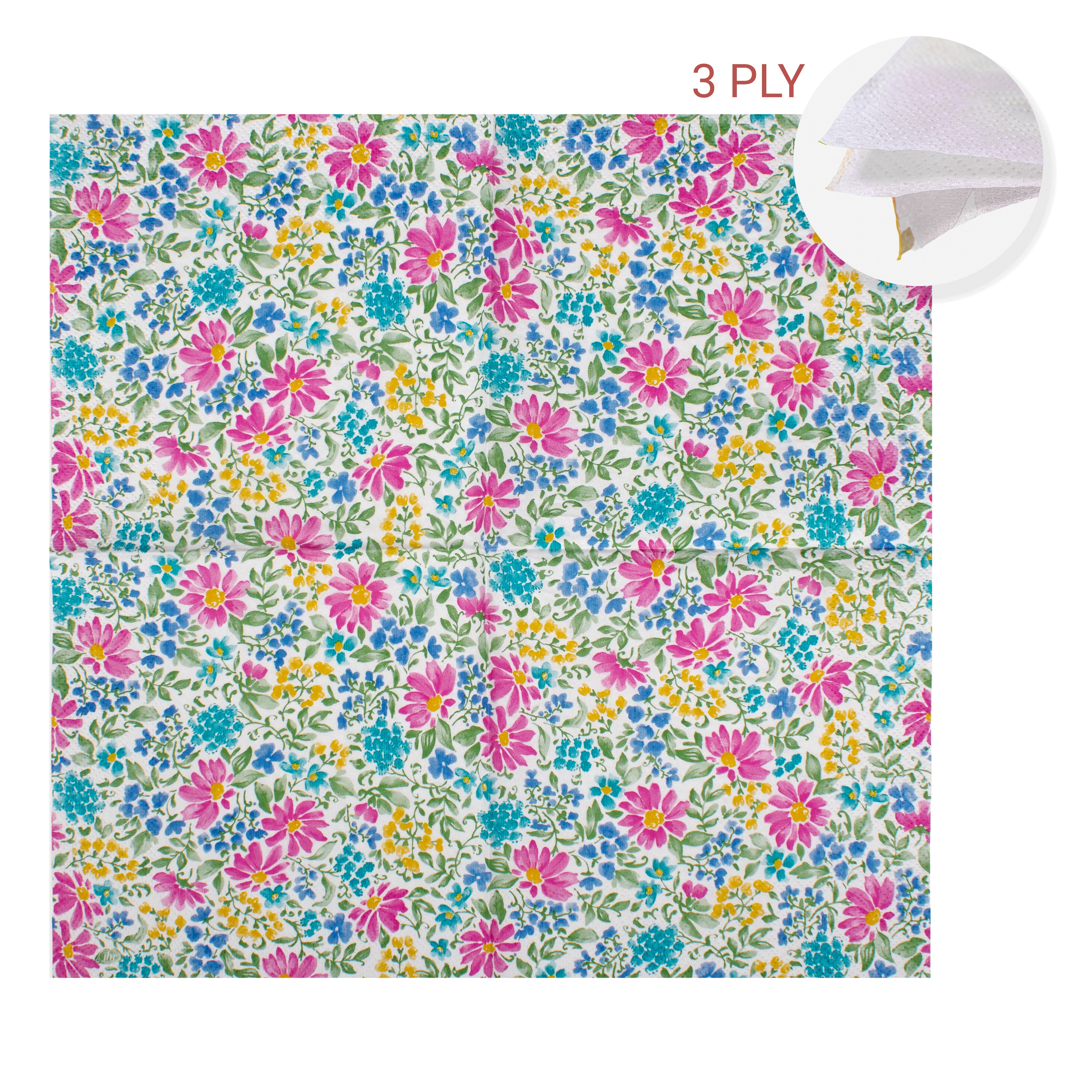 Decoupage Napkin Petal Pop 13 X 13inch 3PLY 1pc