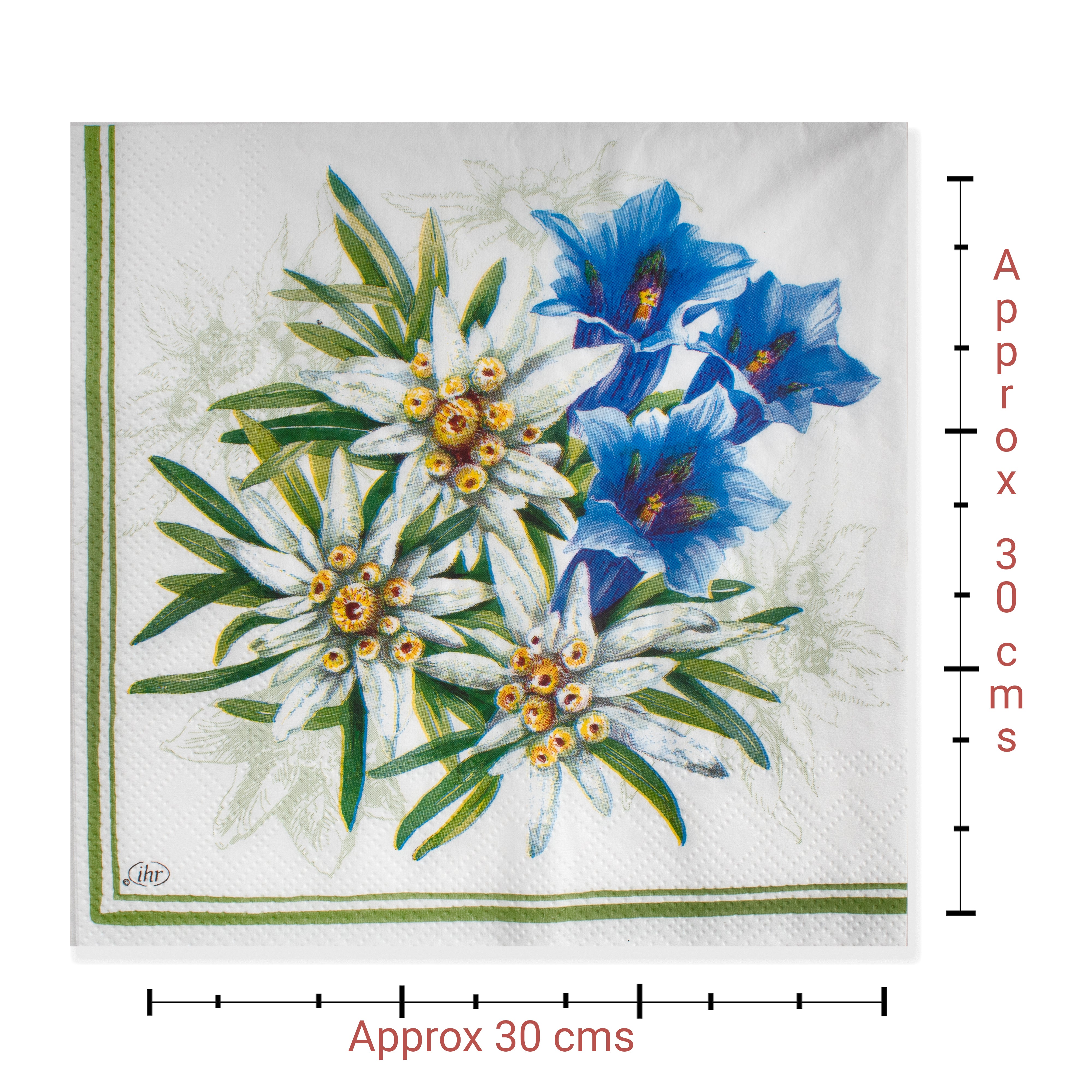 Decoupage Napkin Edelweiss Bloom 13 X 13inch 3PLY 1pc