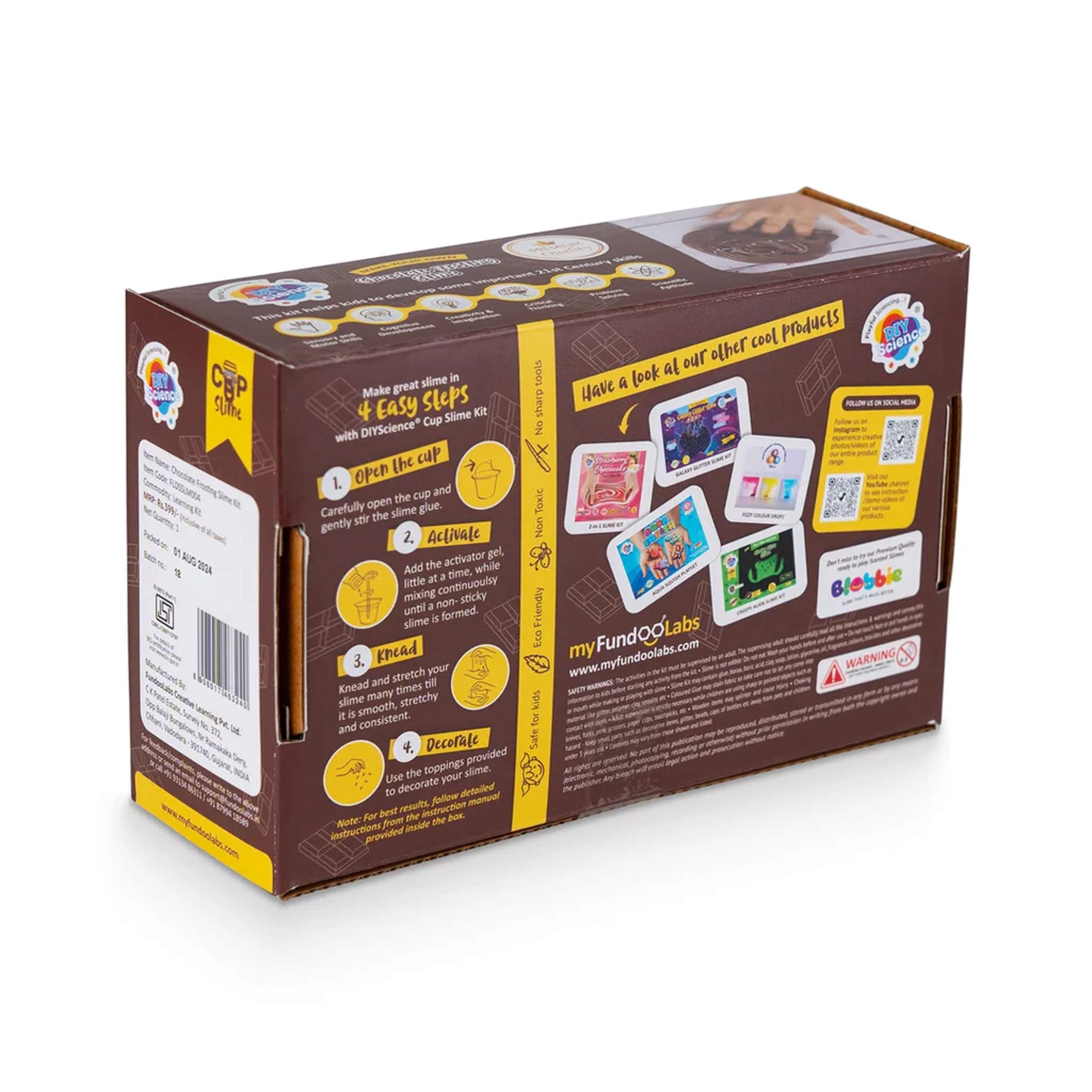 DIY Mix and Make Your Own Chocolate Frosting Slime Box