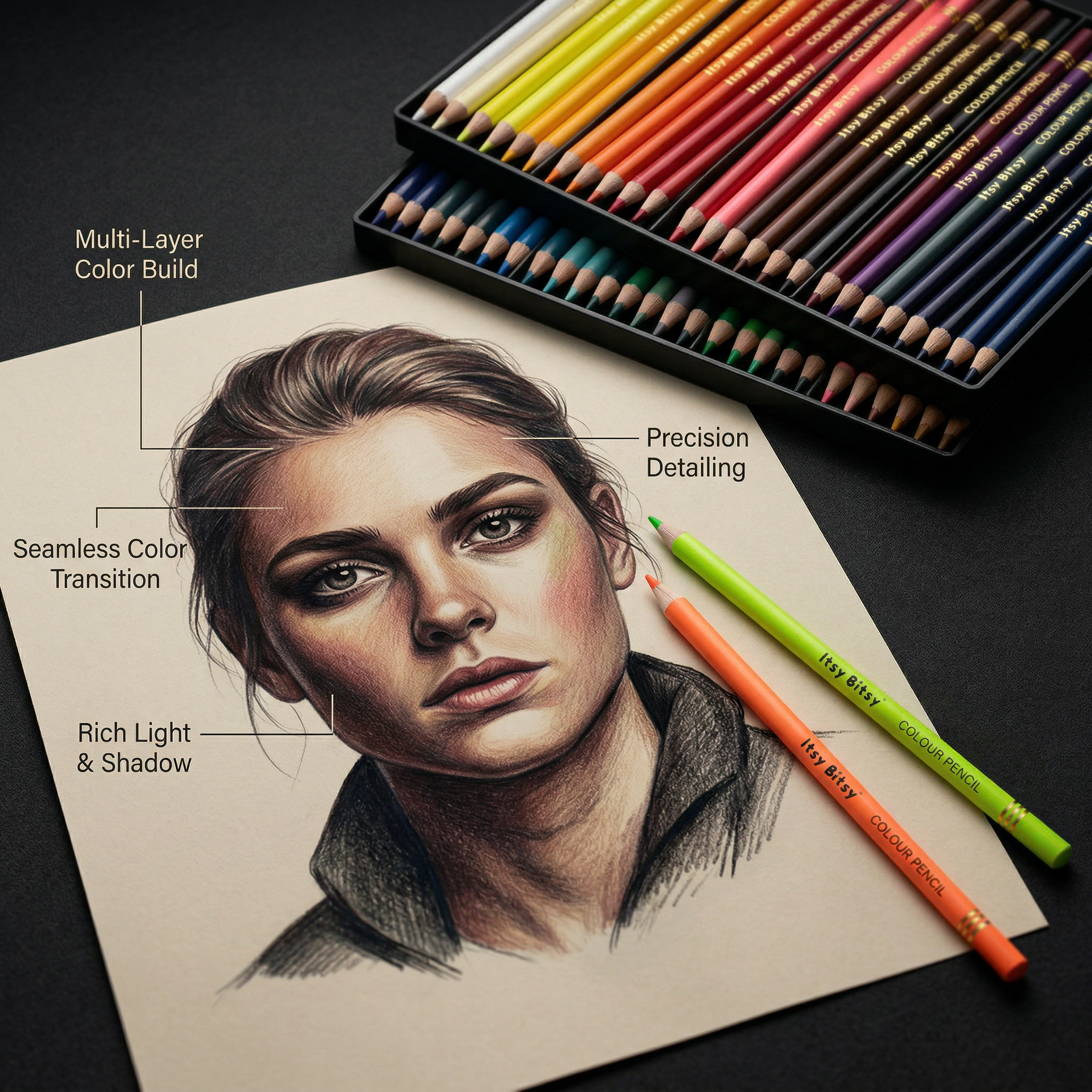 Premium Artist Water colour pencils - Pack of 48 Colours 1Box