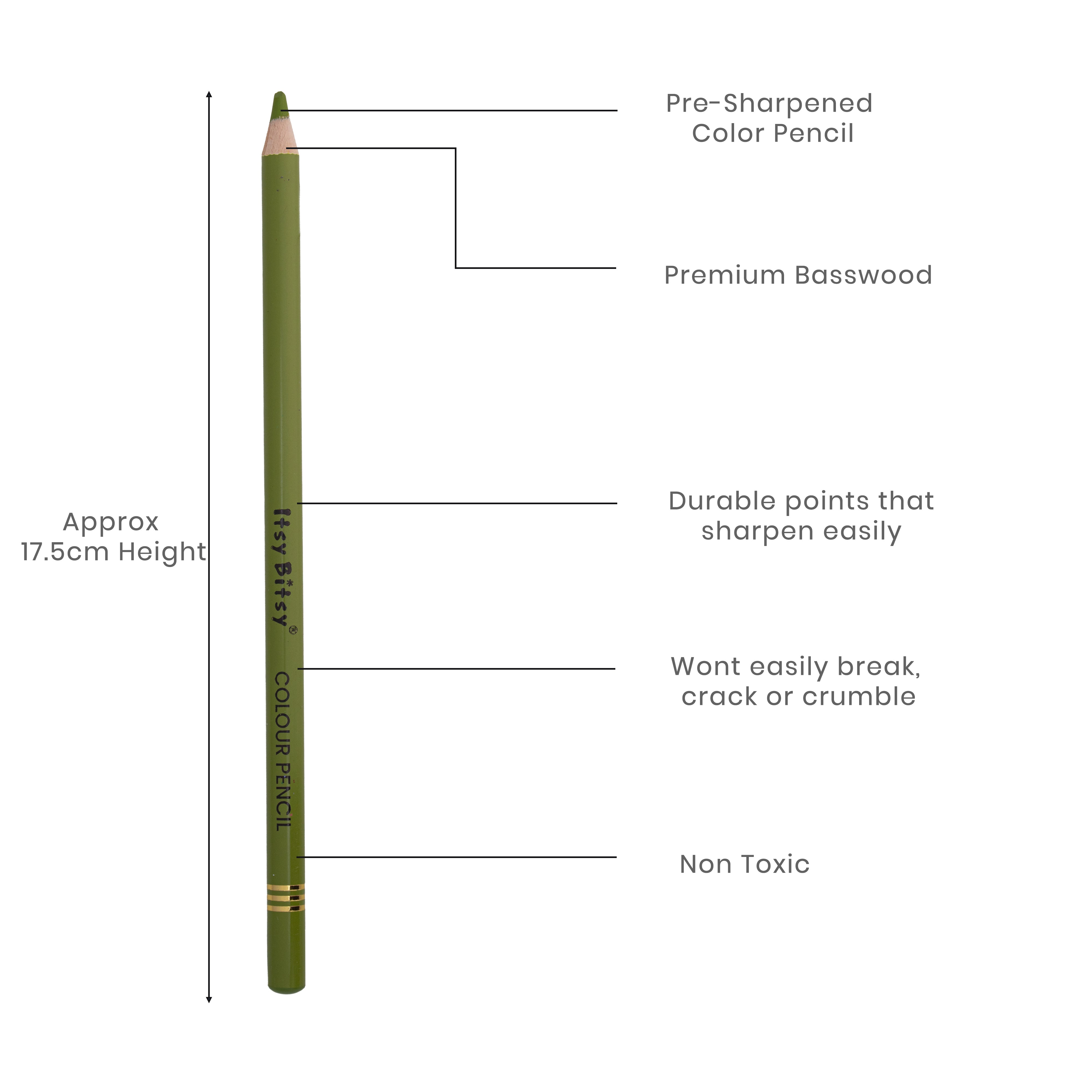 Premium Artist Colour Pencil 1pc - May Green