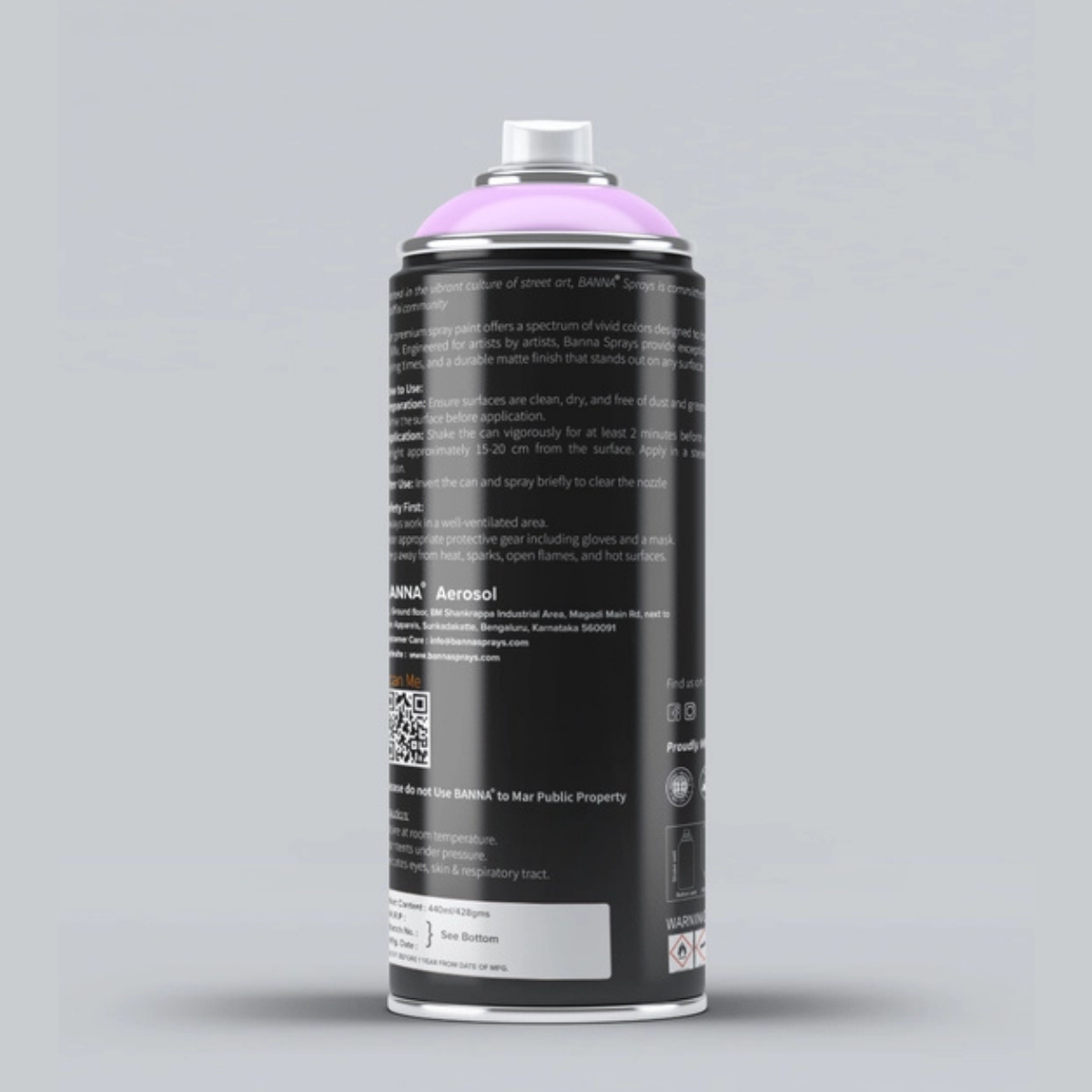 Graffiti Spray Paint Purple Light 400ml Bottle