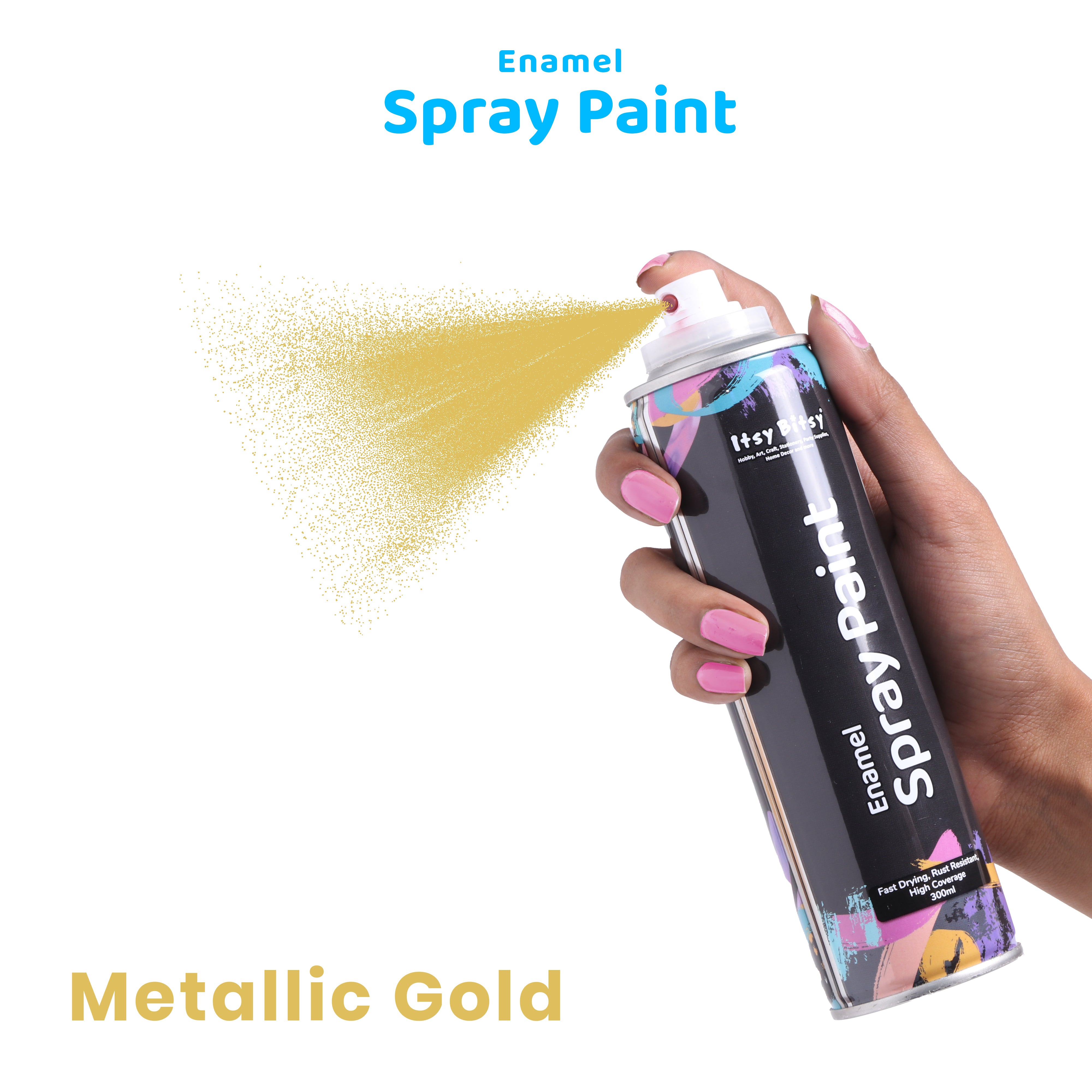 Spray Paint Metallic Gold 300ml