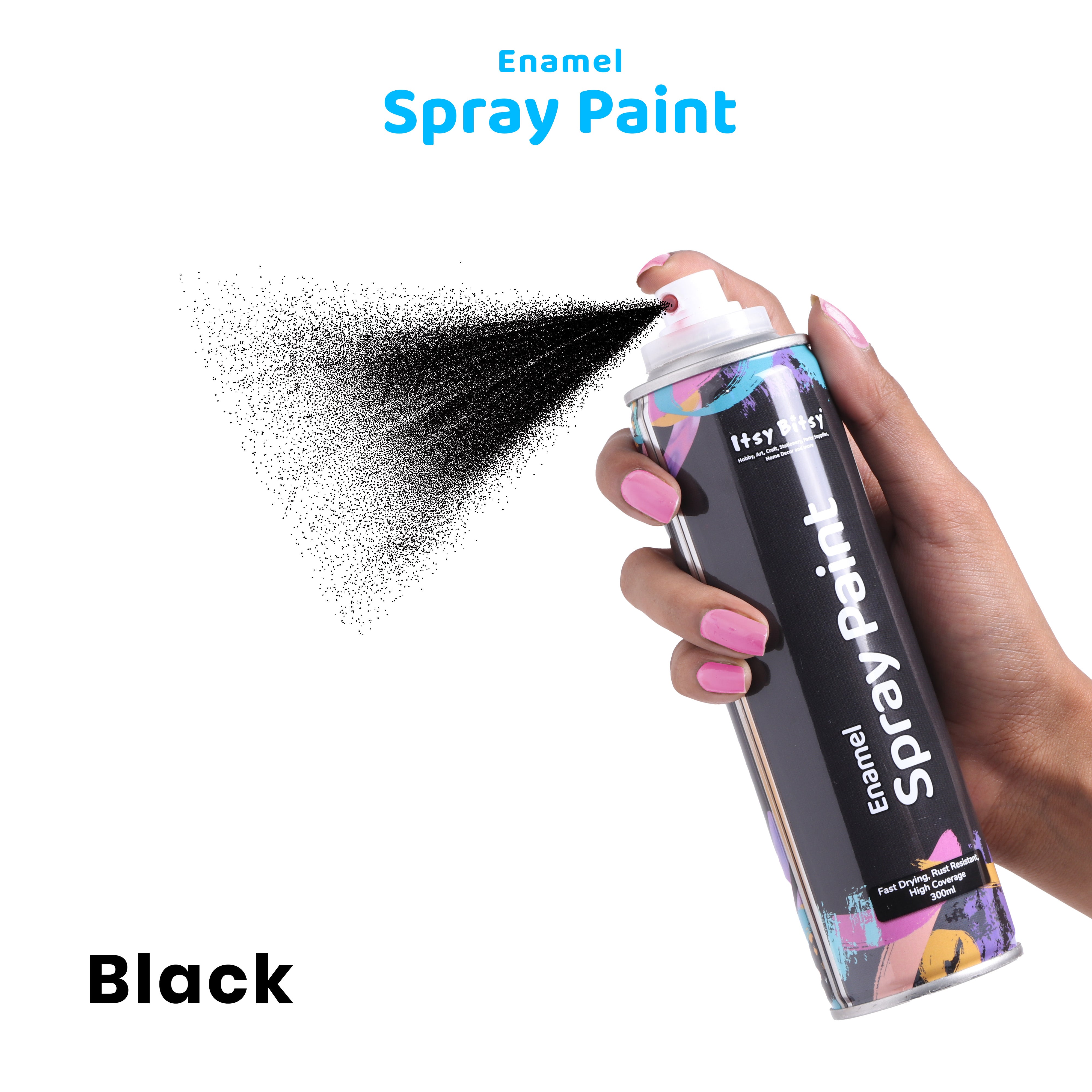 Spray Paint Glossy Black 300ml