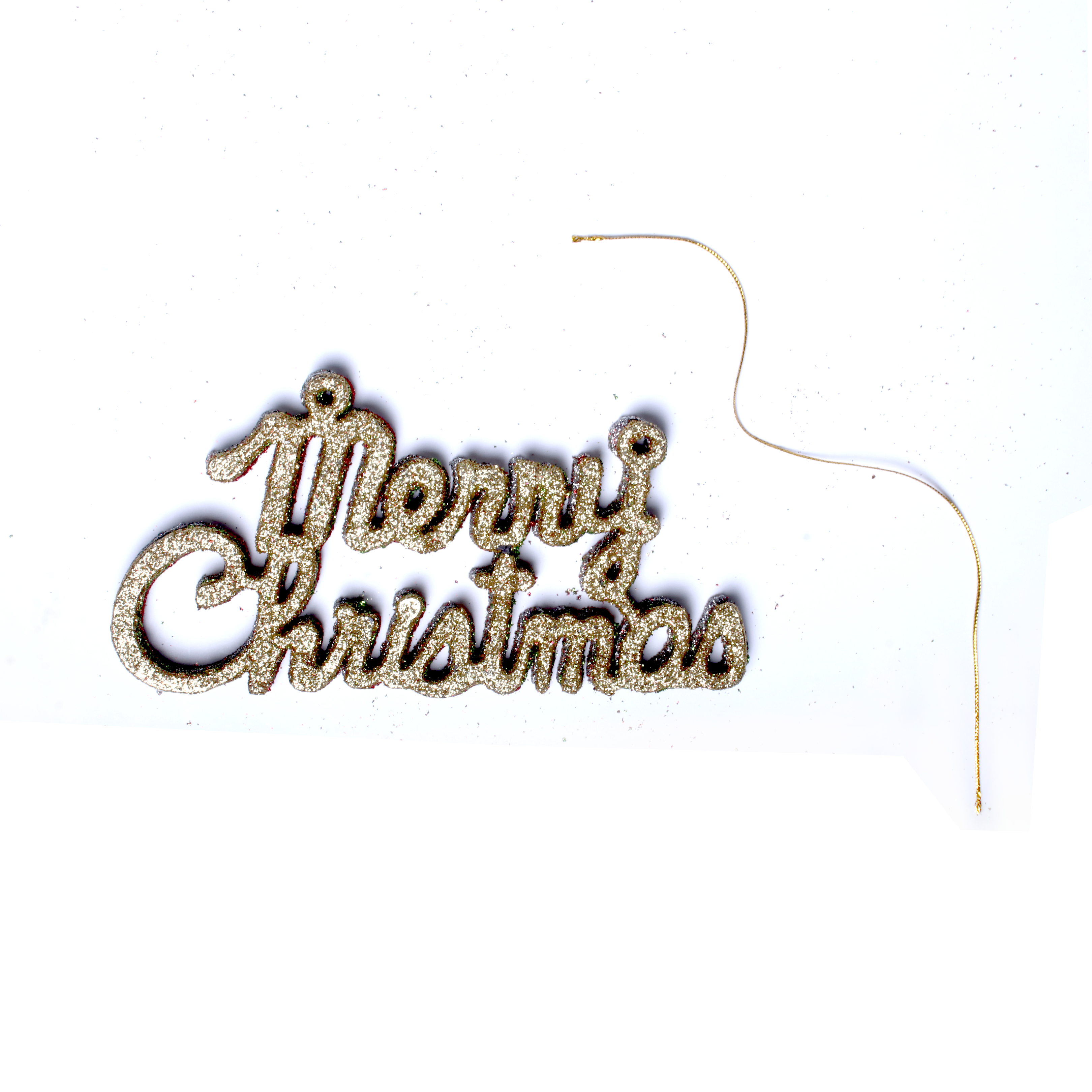 Merry Christmas Glitter Banner Small Asst Col 185Mm X 75Mm X 10Mm 4Pc