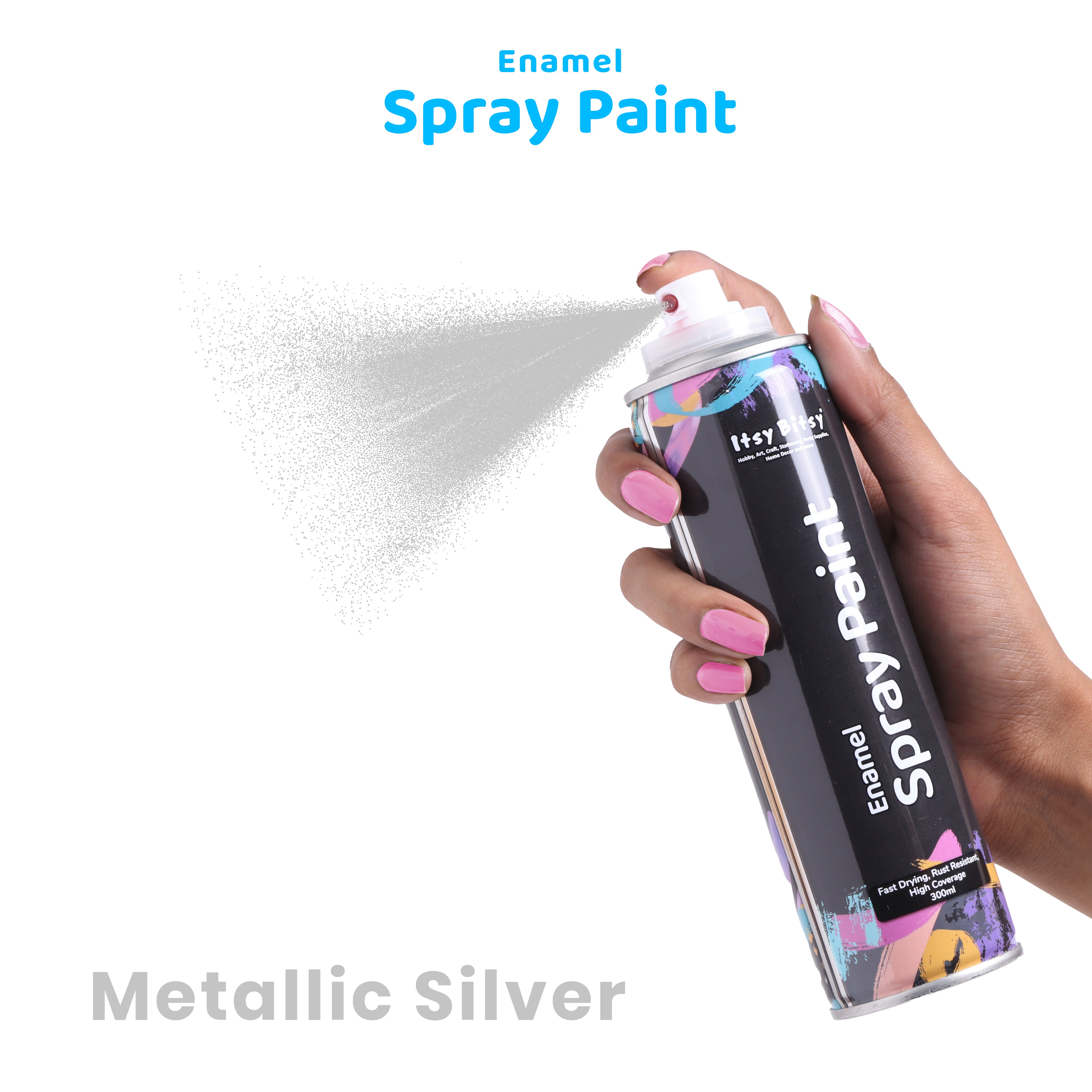 Spray Paint Metallic Silver 300ml