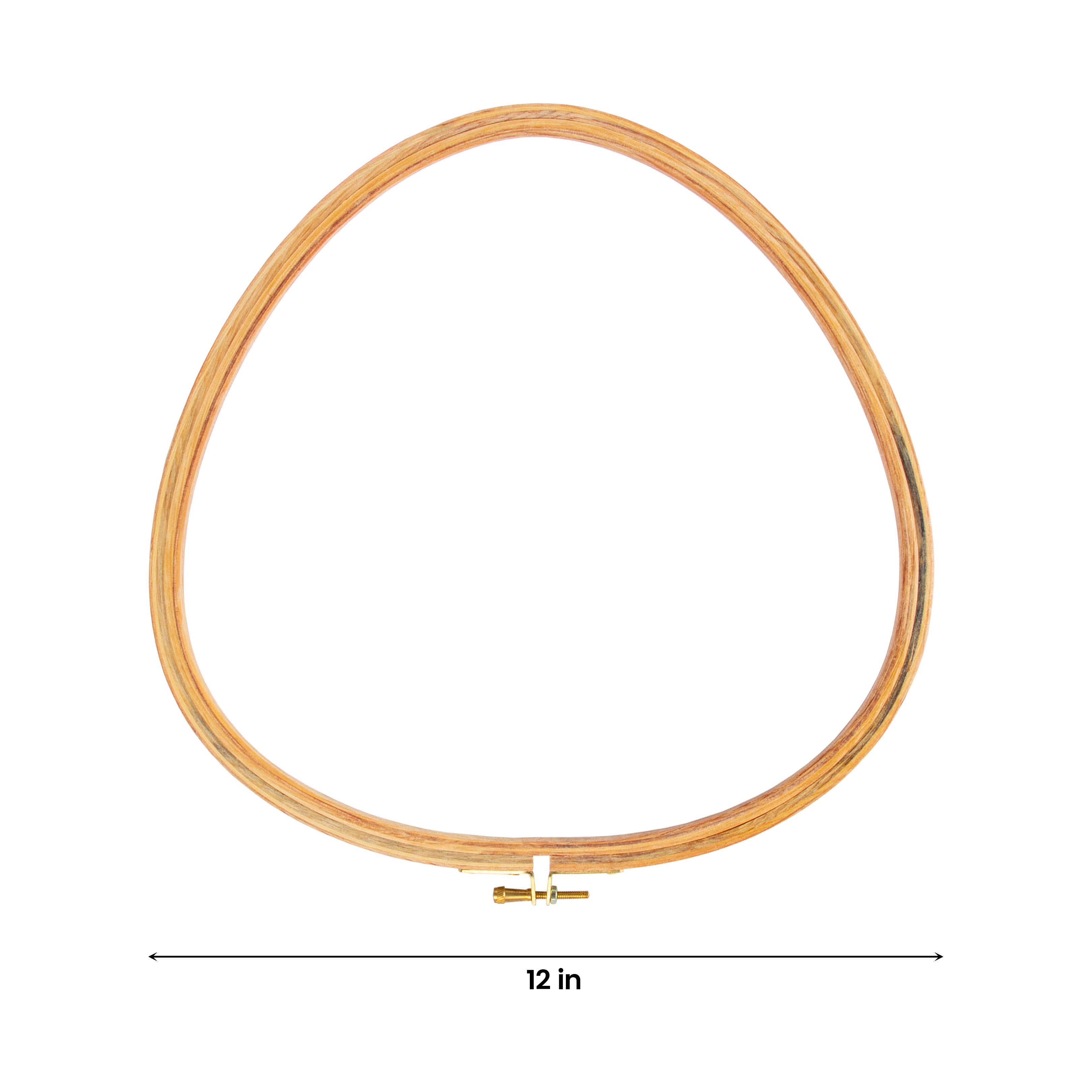 Pine Wooden Embroidery Hoops Triangle With Brass Screw 10Inch 1Pc
