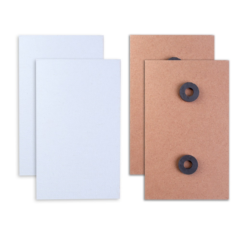 Paintable MDF Canvas Fridge Magnet 3 X 5 Inch 2mm Thick 2Pc