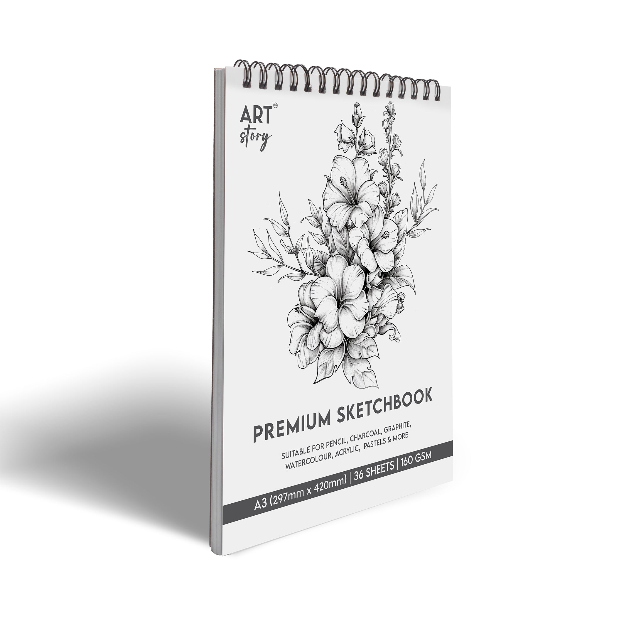 Premium Sketchbook Top Wiro With Hanger A3 160gsm 36 Sheets