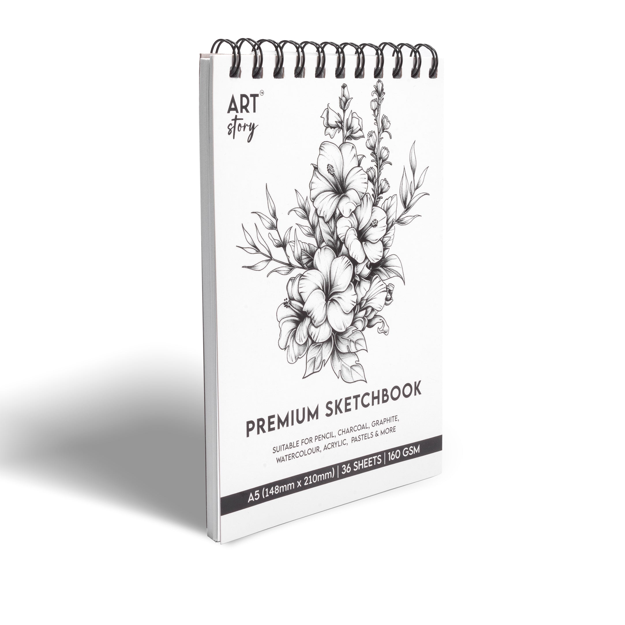 Premium Sketchbook Top Wiro With Hanger A5 160gsm 36 Sheets