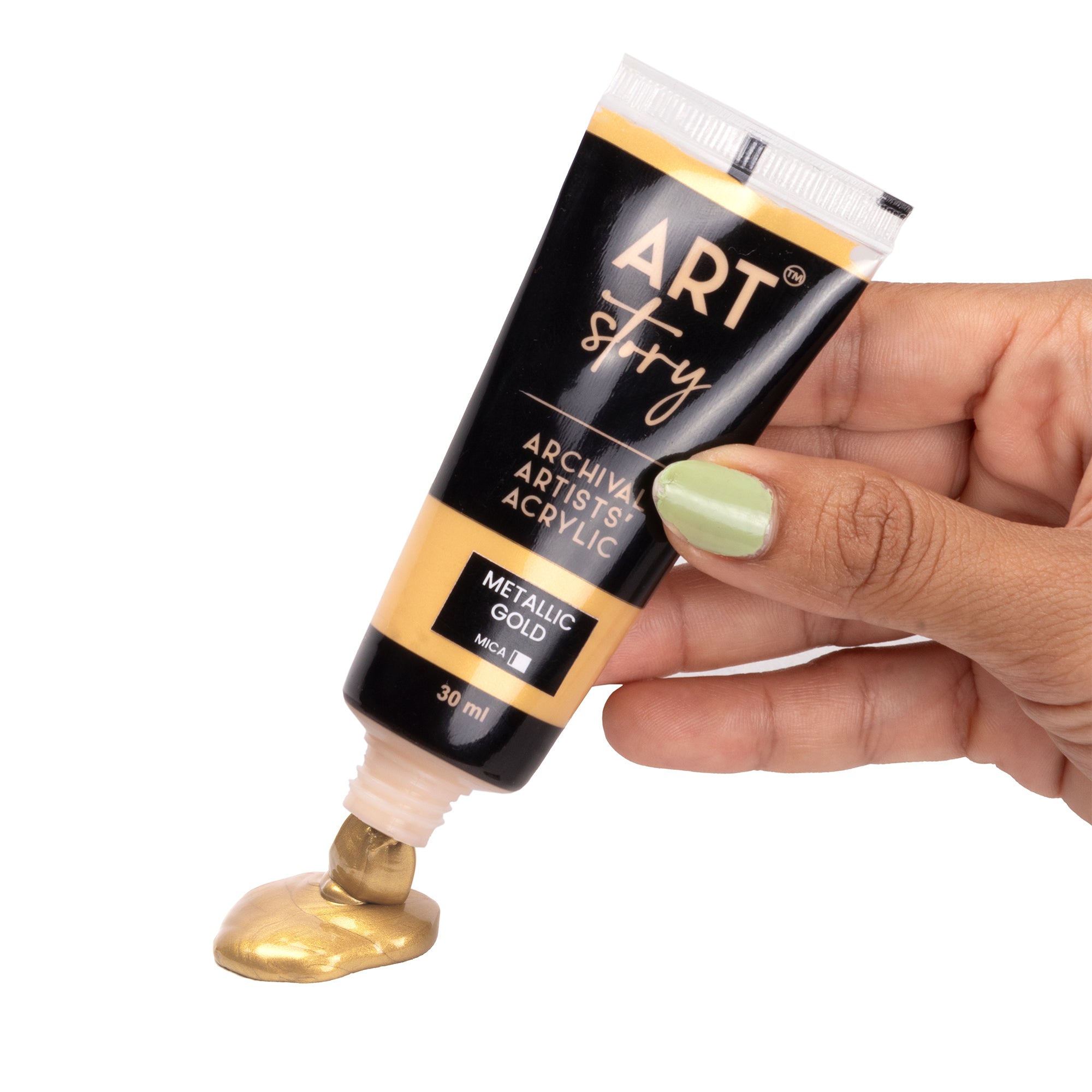 Metallic Artists Acrylic Colour Gold 30ml Tube