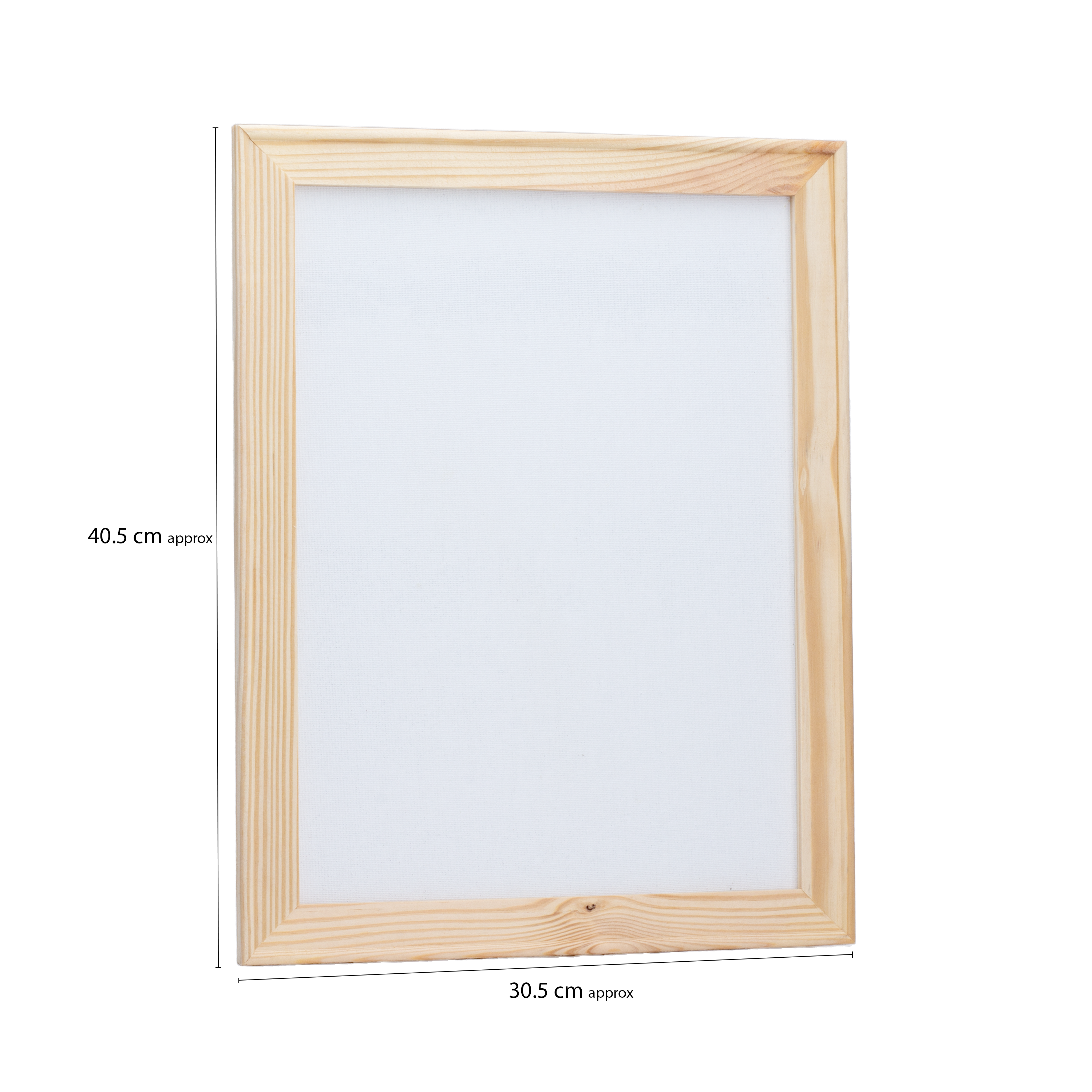 Pinewood Frame With 12 x 16in Canvas - 250gsm, 3mm Thick MDF Board Backing, Frame Size 3 X 1.5cm 1pc