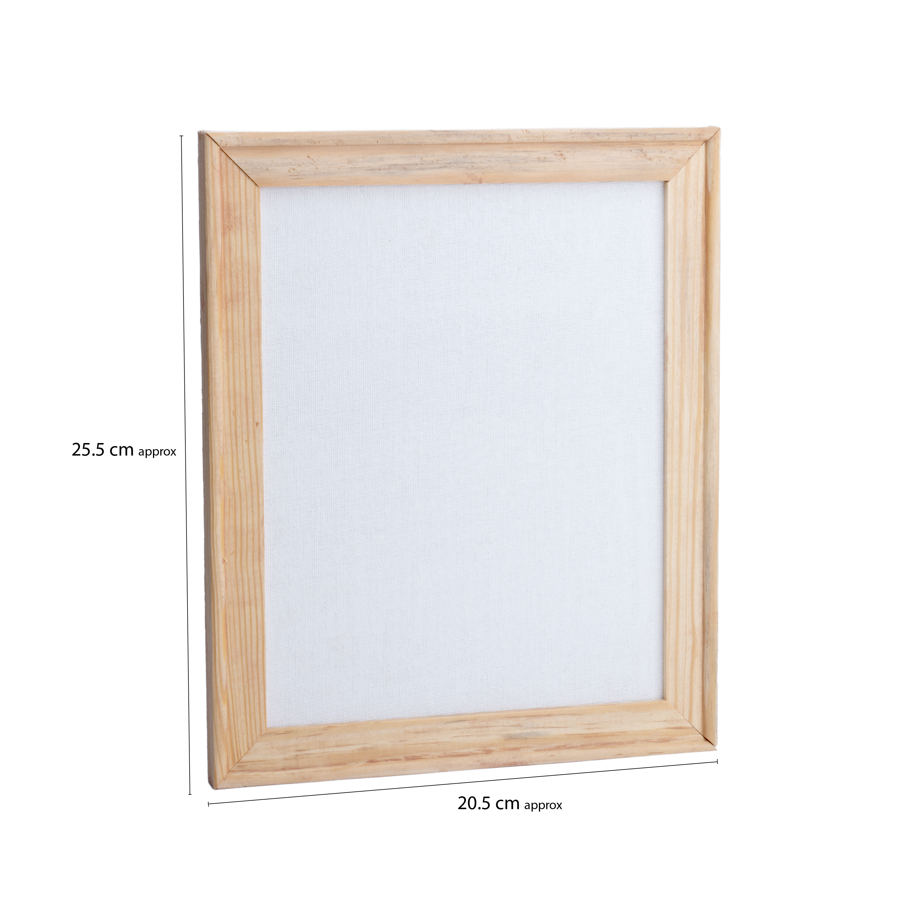 Pinewood Frame With 8 x 10in Canvas - 250gsm, 3mm Thick MDF Board Backing, Frame Size 3 X 1.5cm 1pc