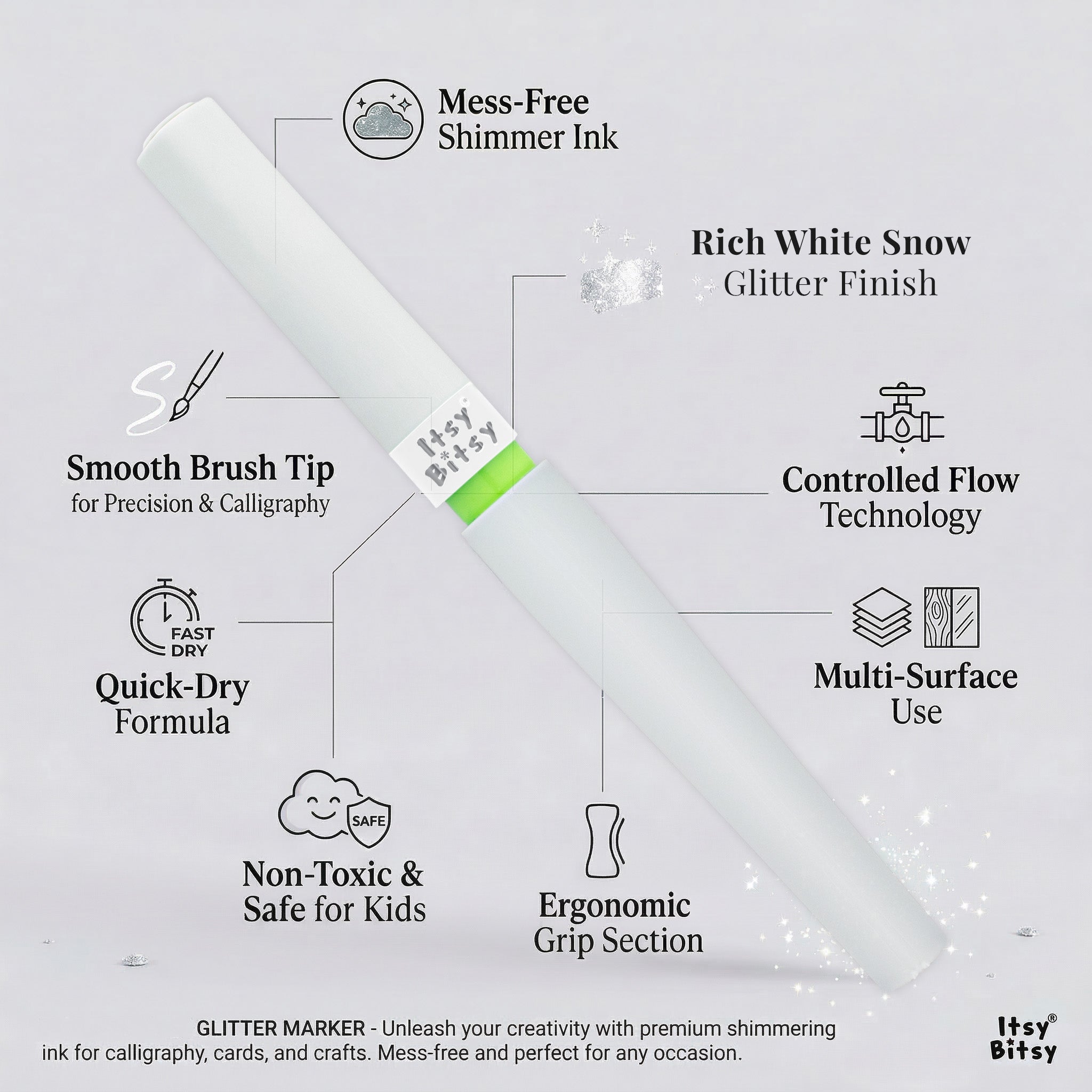 Premium Winkle Marker White Snow 1pc