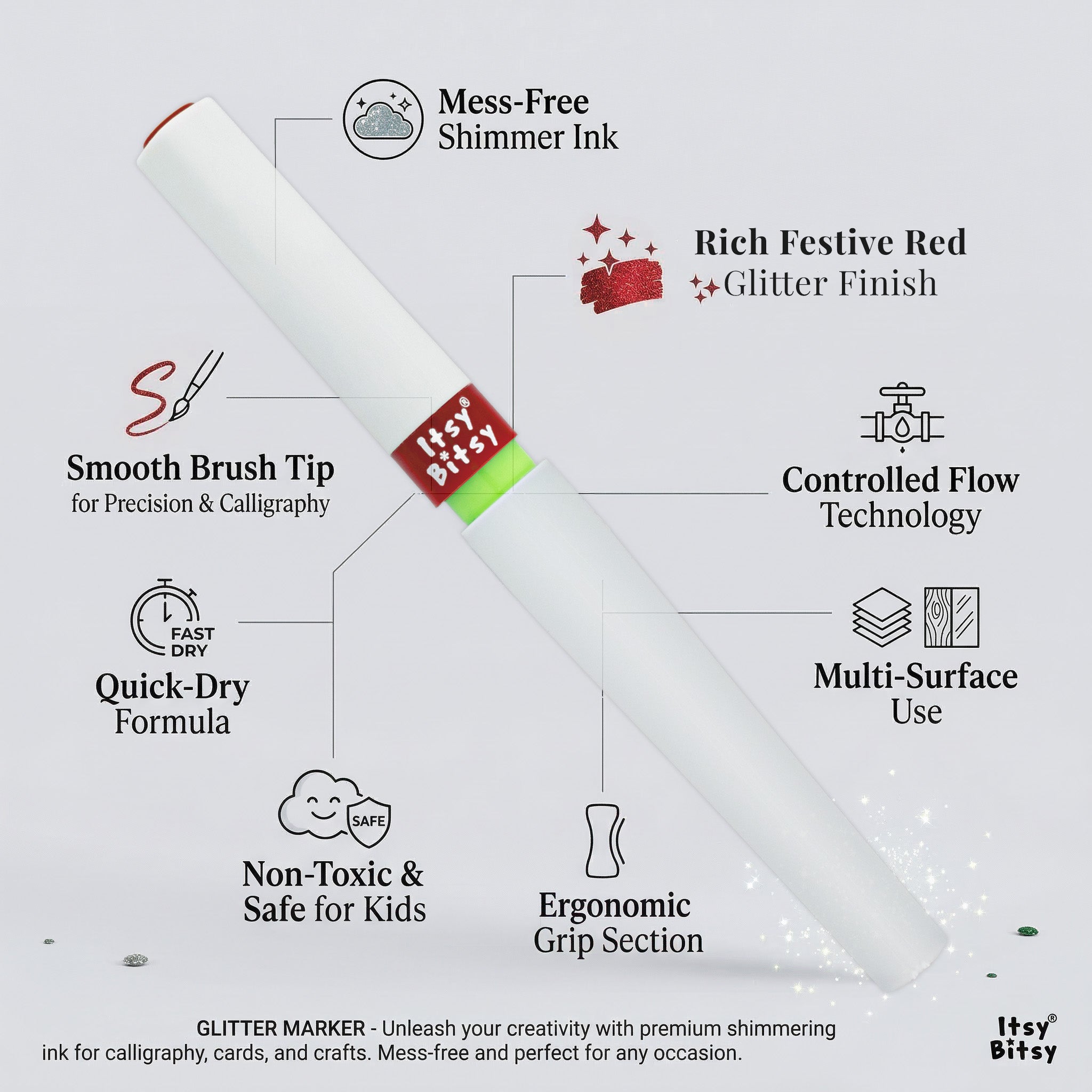 Premium Winkle Marker Festive Red 1pc