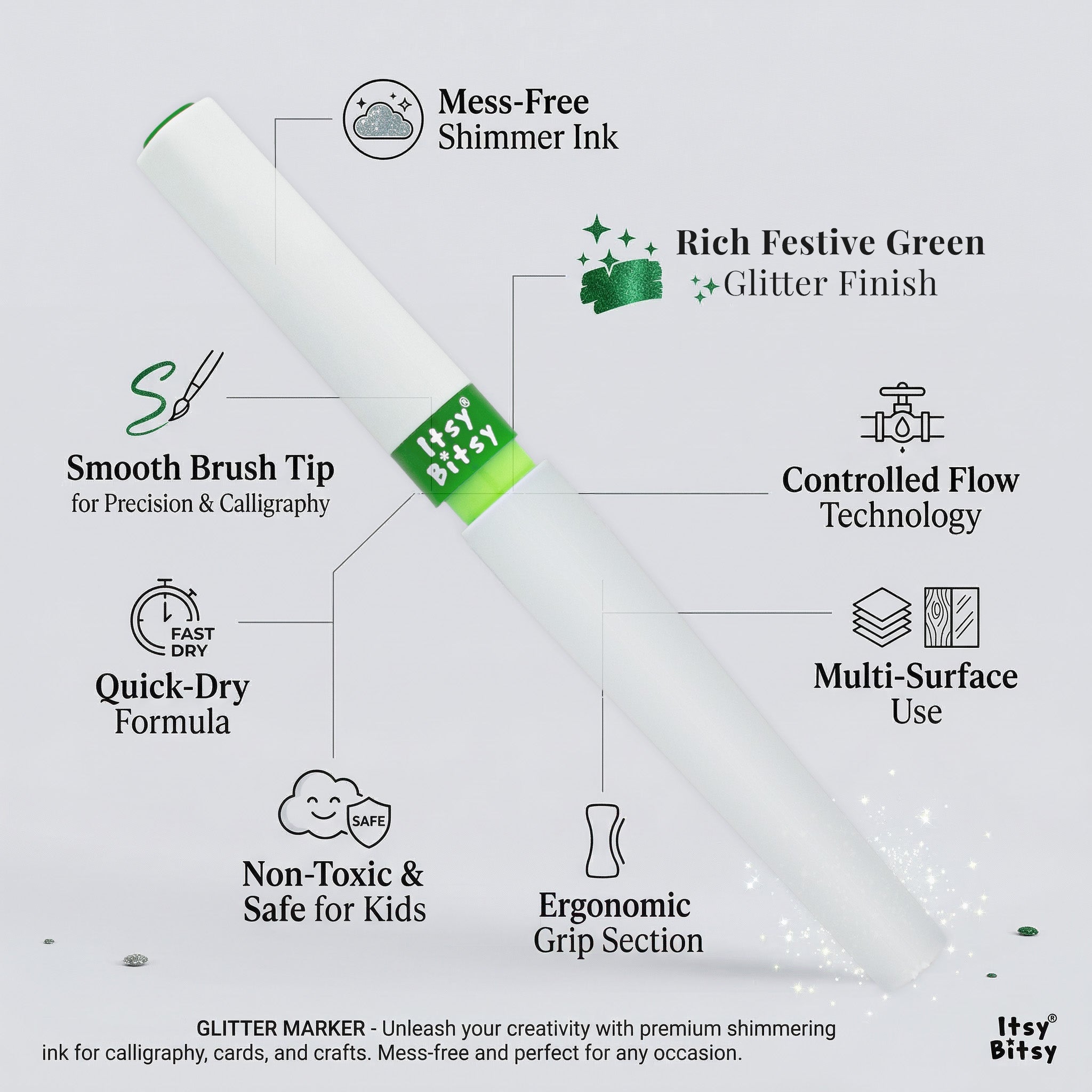 Premium Winkle Marker Festive Green 1pc