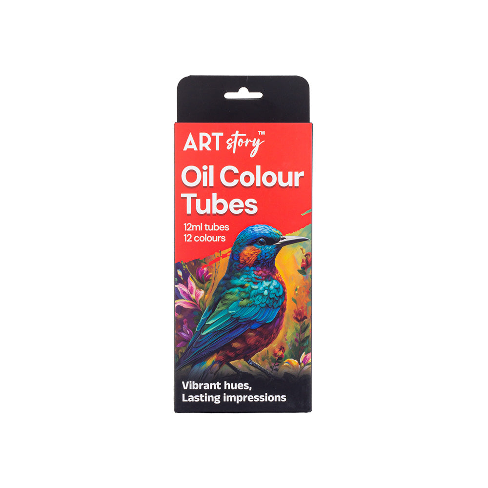 Artist Oil Colour Paint 12colours X 12ml Tubes Box
