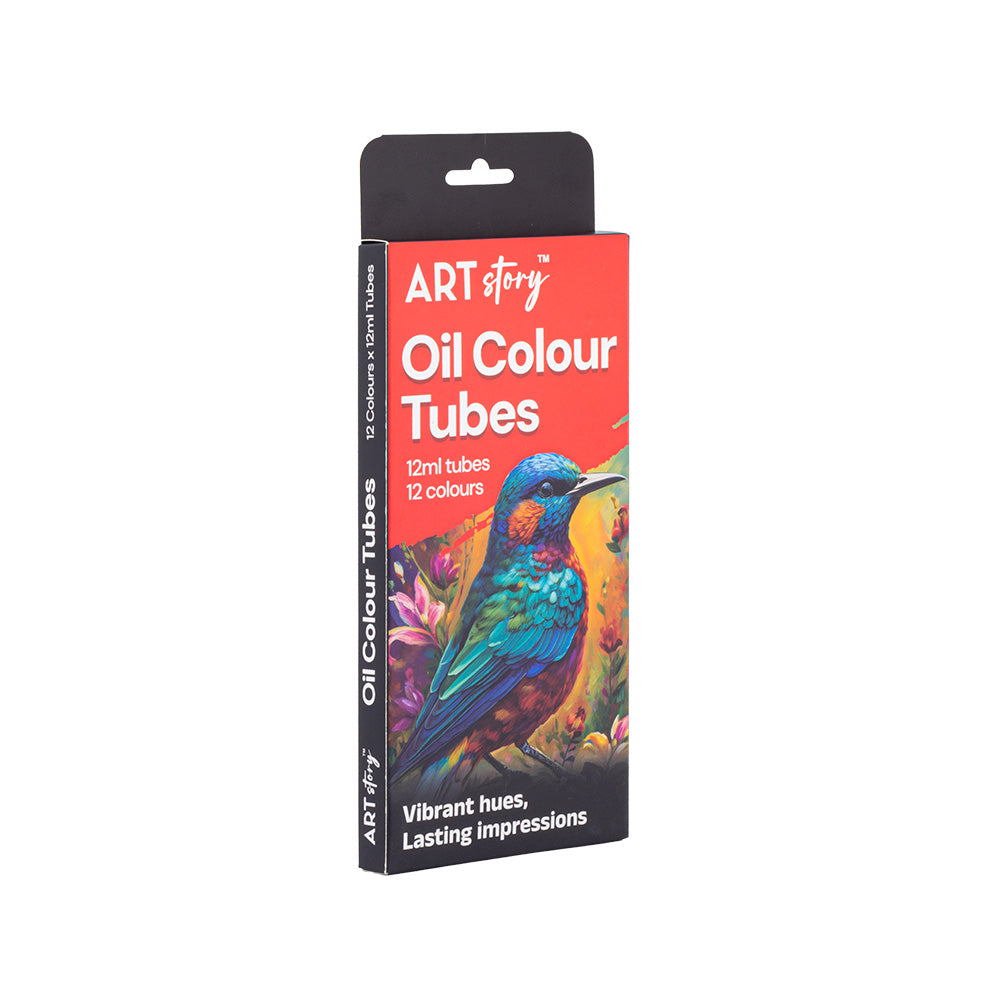 Artist Oil Colour Paint 12colours X 12ml Tubes Box