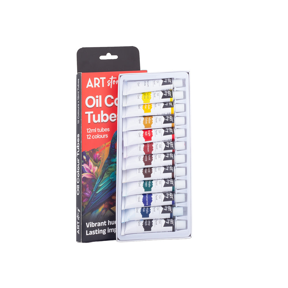 Artist Oil Colour Paint 12colours X 12ml Tubes Box