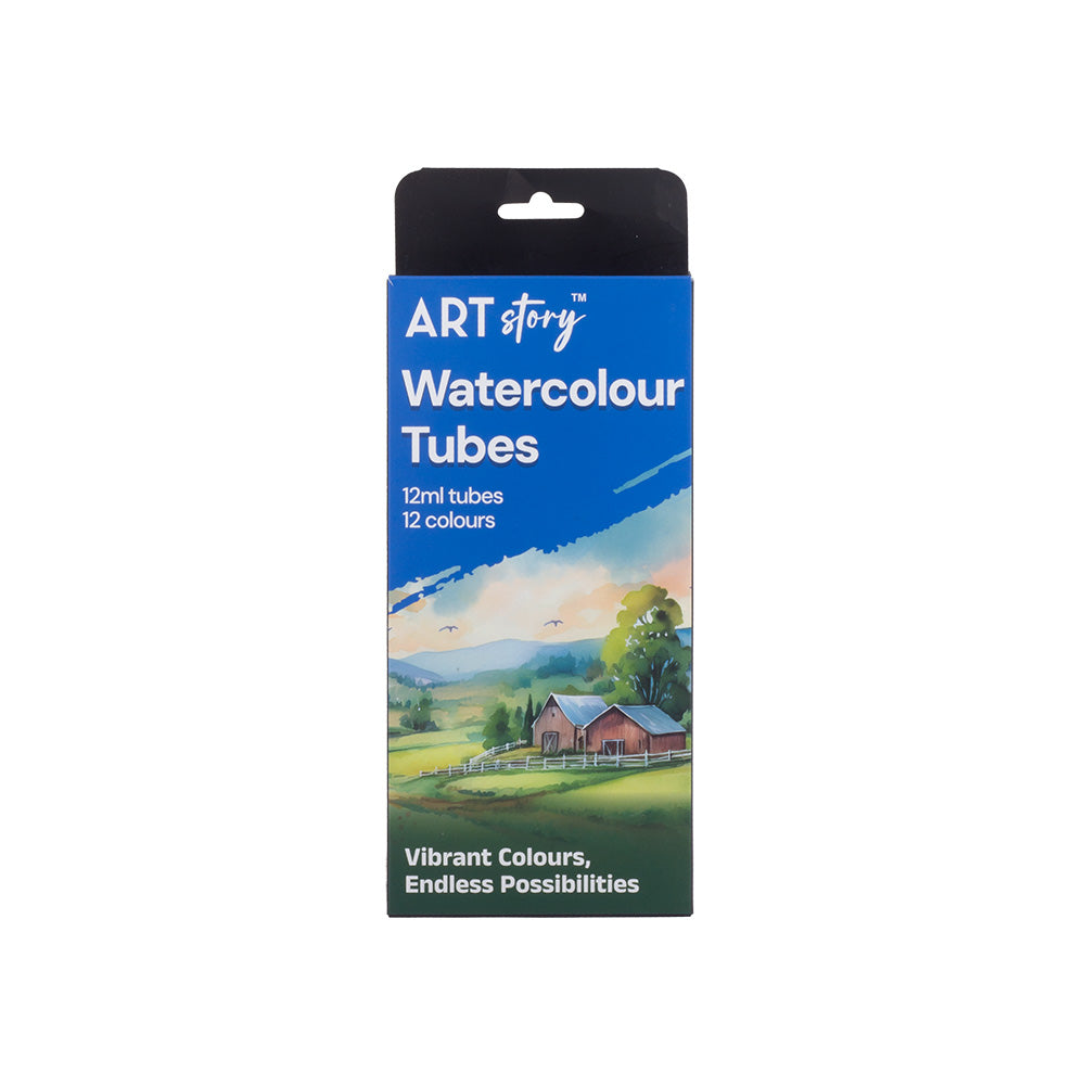 Watercolour Paint Tubes 12colours X 12ml Tubes Box