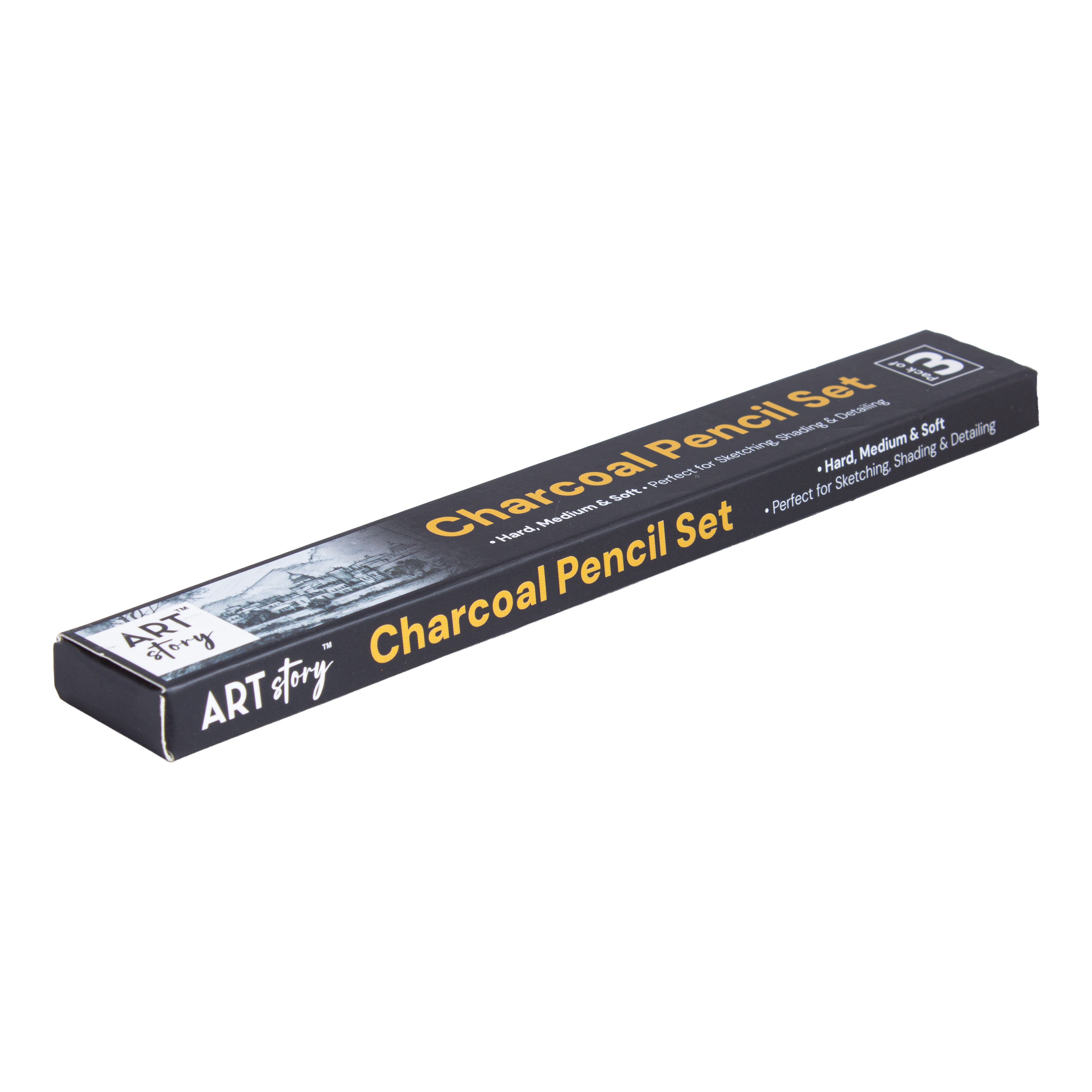 Charcoal Pencil Hard/Medium/Soft Pack Of 3pc