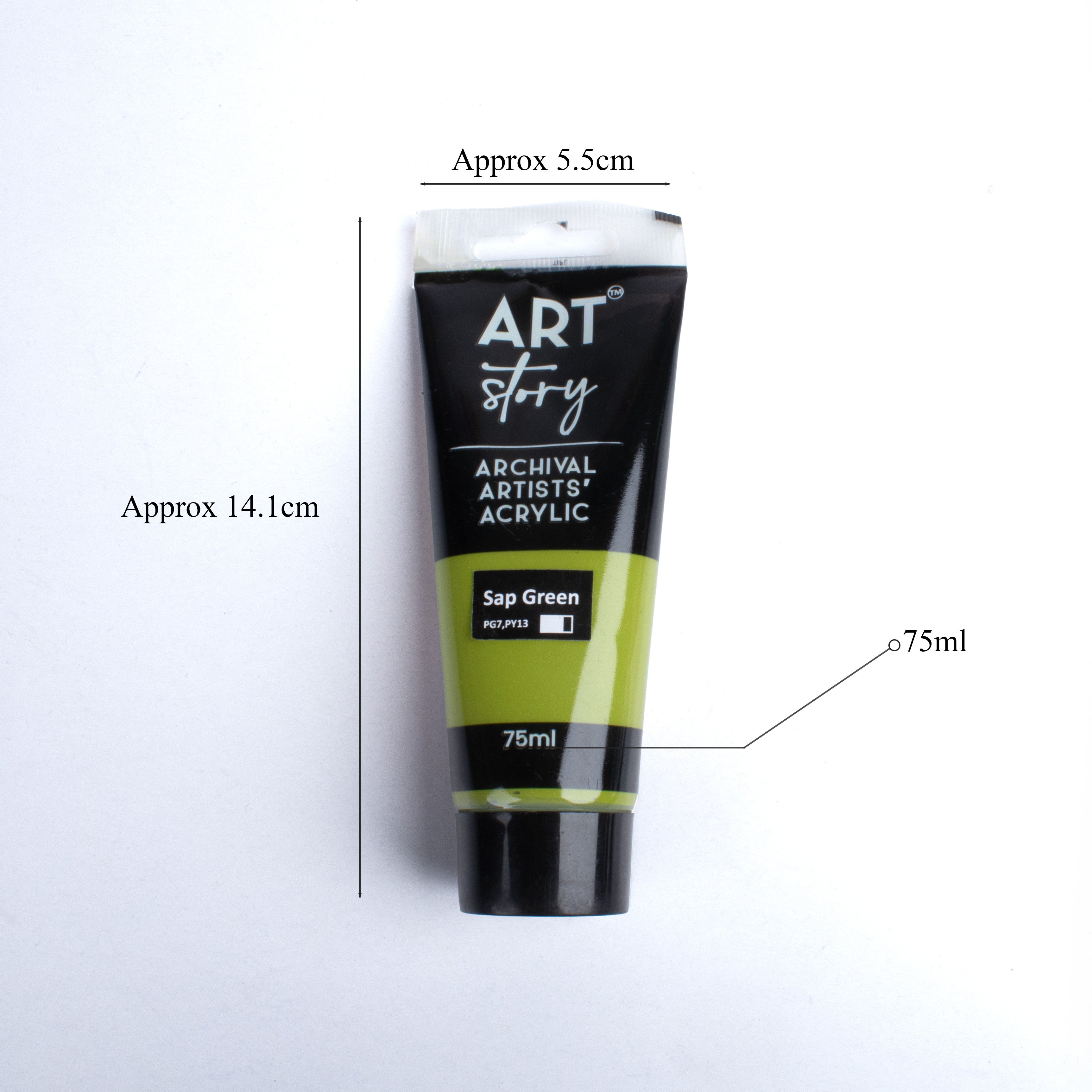 Artists Acrylic Colour Sap Green 75ml Tube