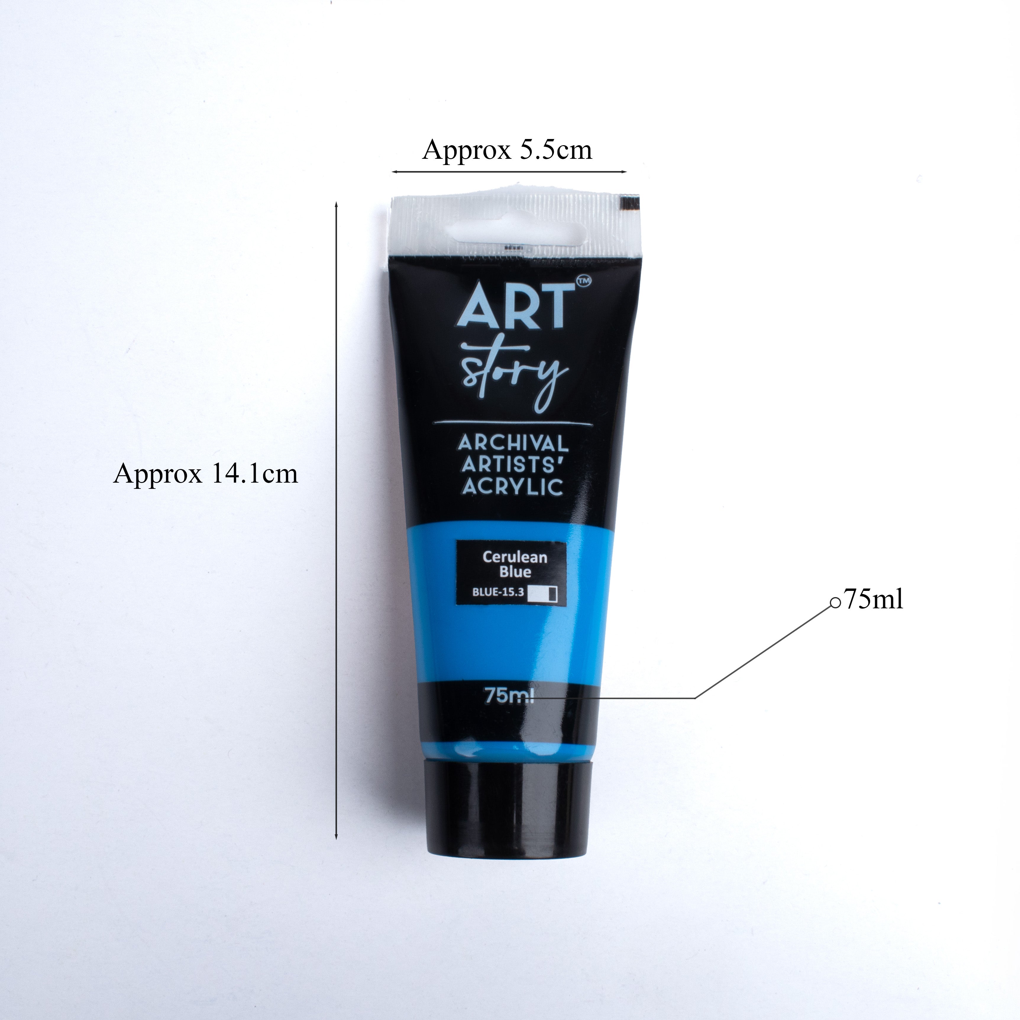 Artists Acrylic Colour Cerulean Blue 75ml Tube