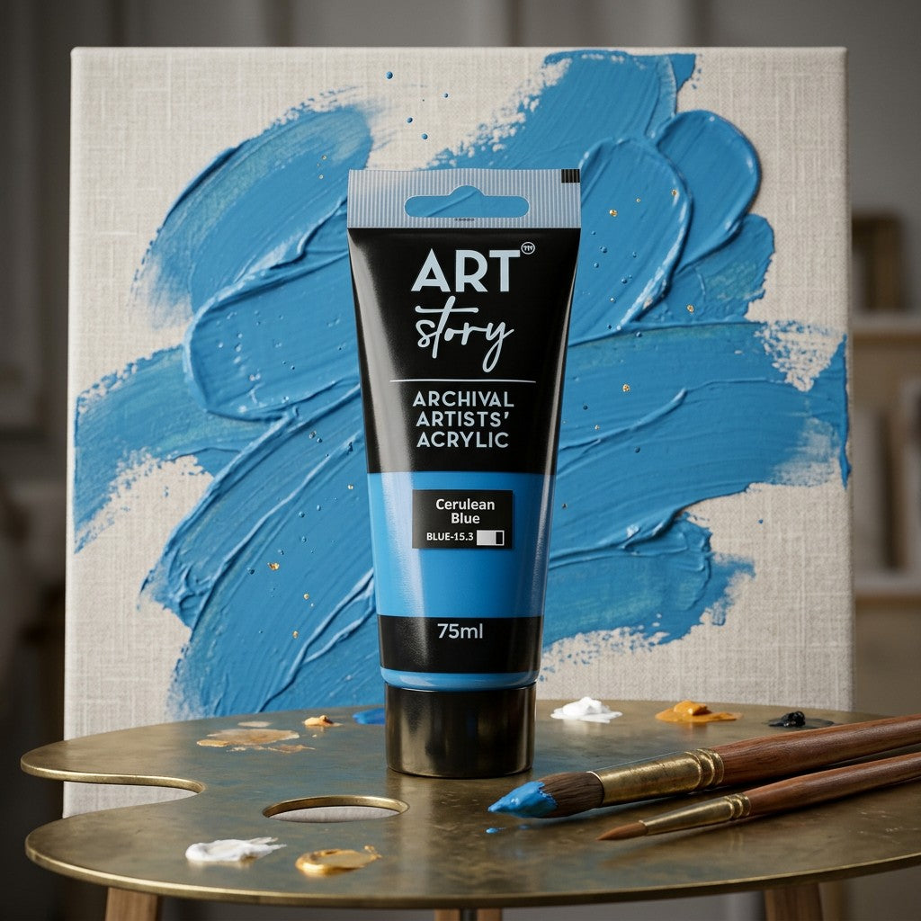 Artists Acrylic Colour Cerulean Blue 75ml Tube