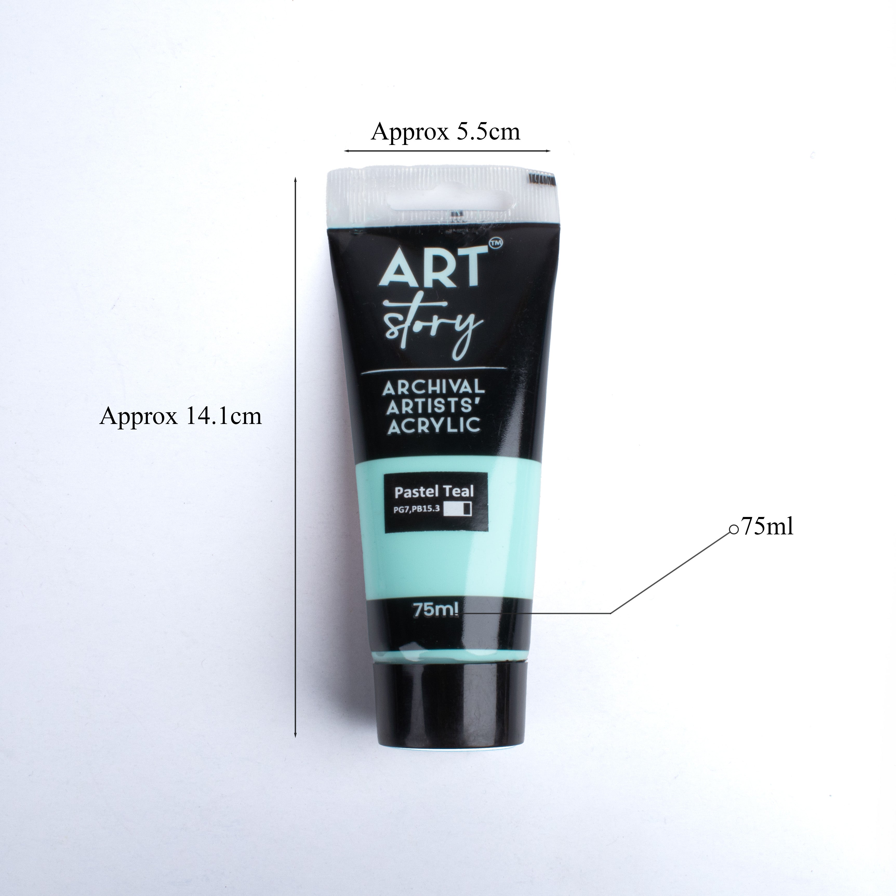 Artists Acrylic Colour Ptel Light Teal 75ml Tube