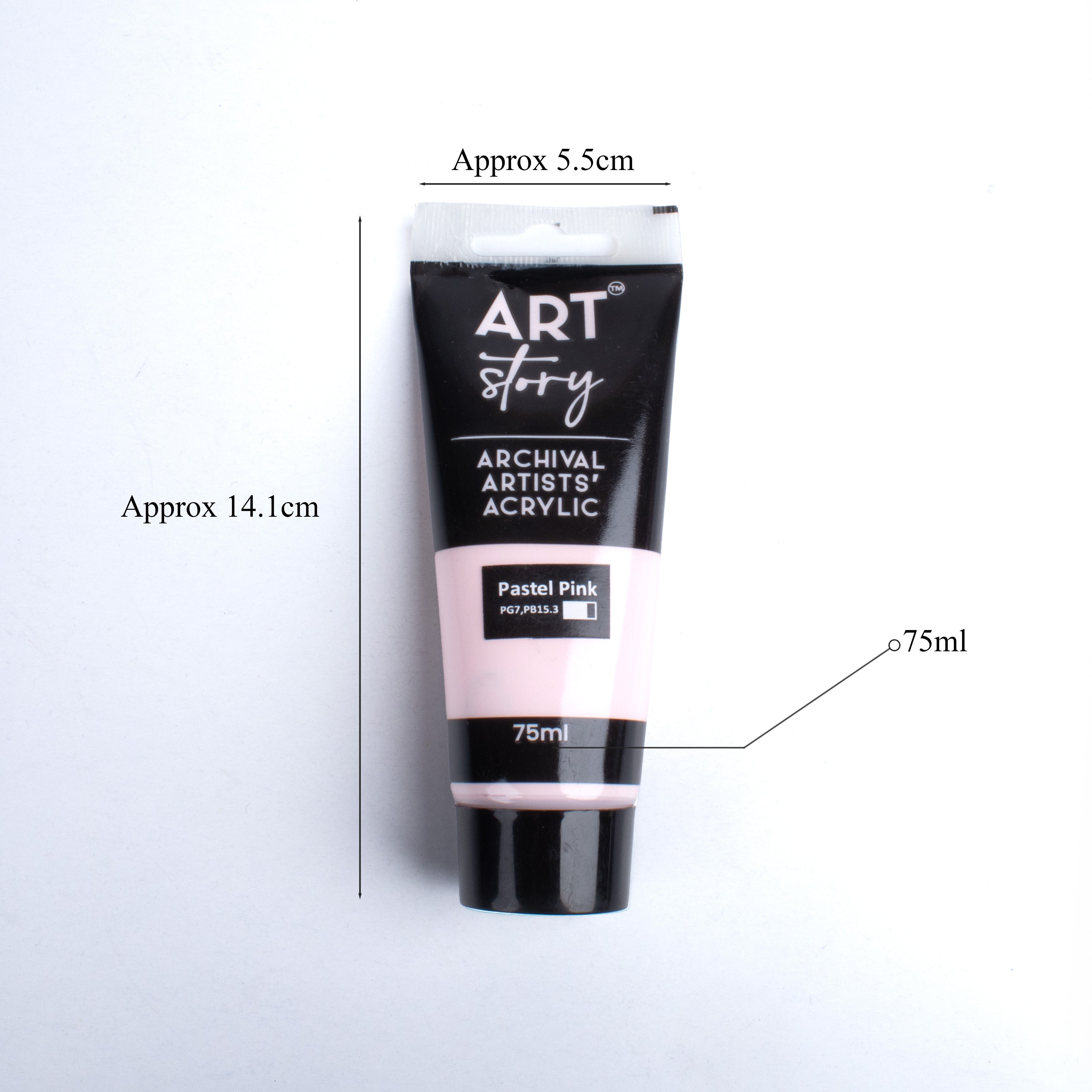 Artists Acrylic Colour Ptel Light Pink 75ml Tube