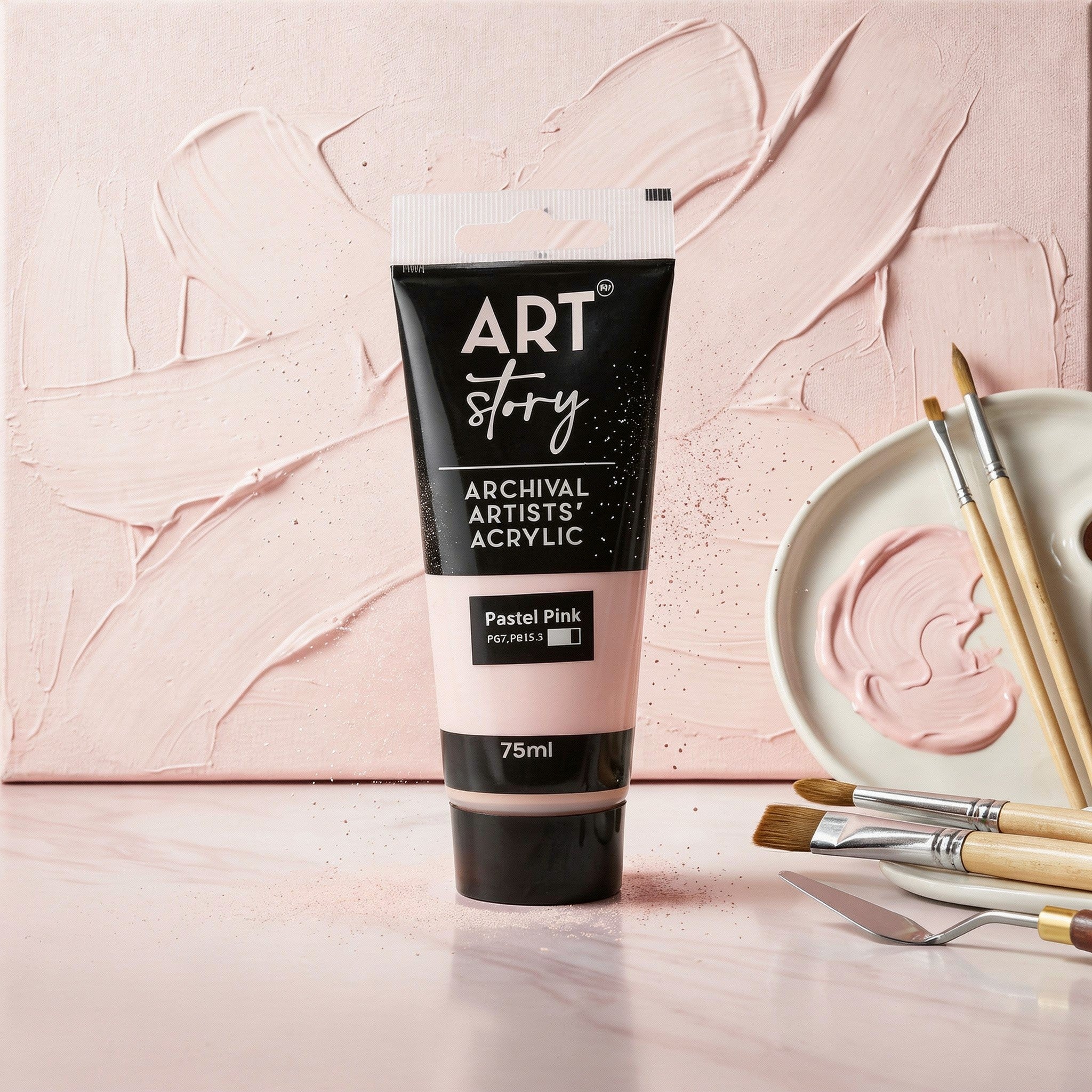 Artists Acrylic Colour Ptel Light Pink 75ml Tube