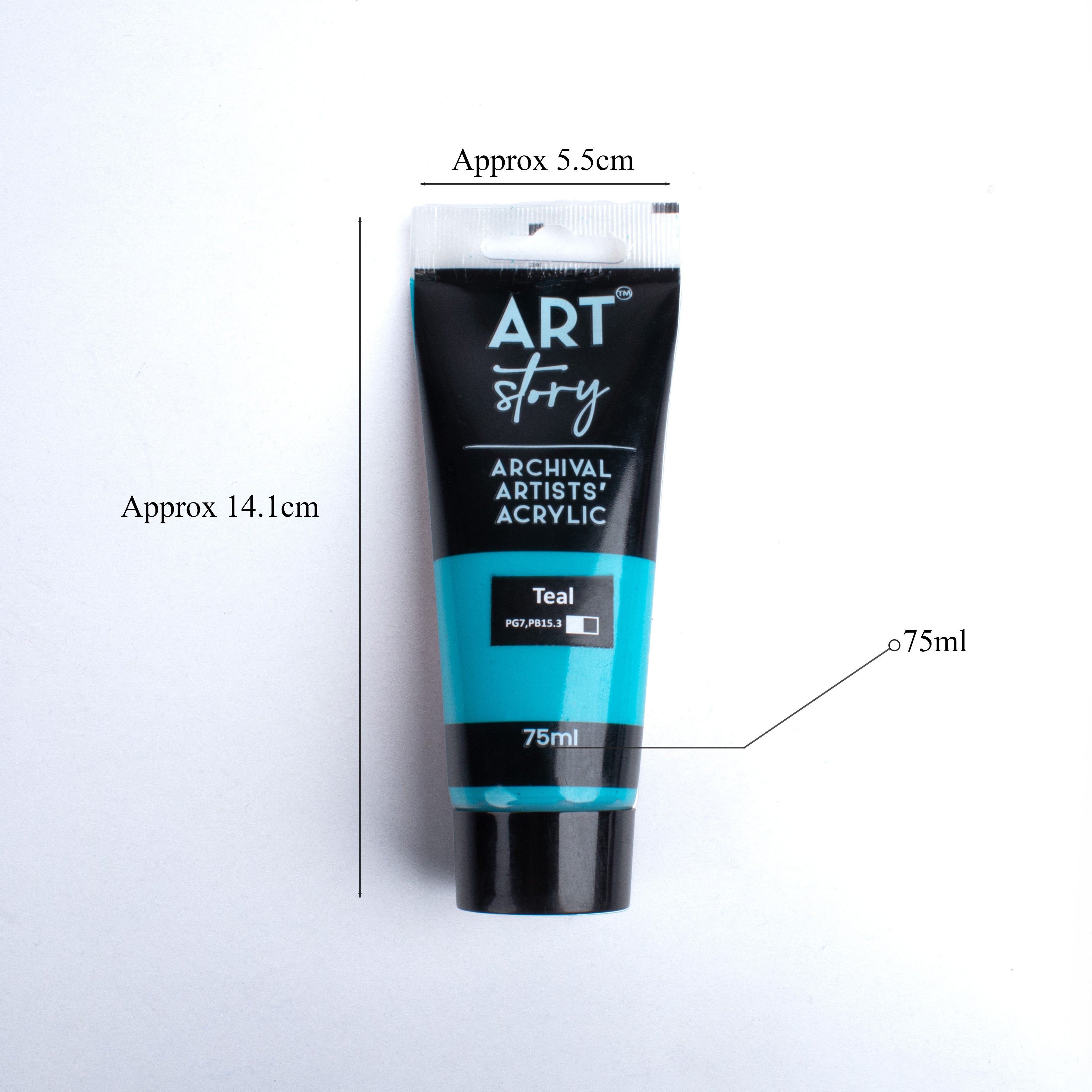 Artists Acrylic Colour Teal 75ml Tube