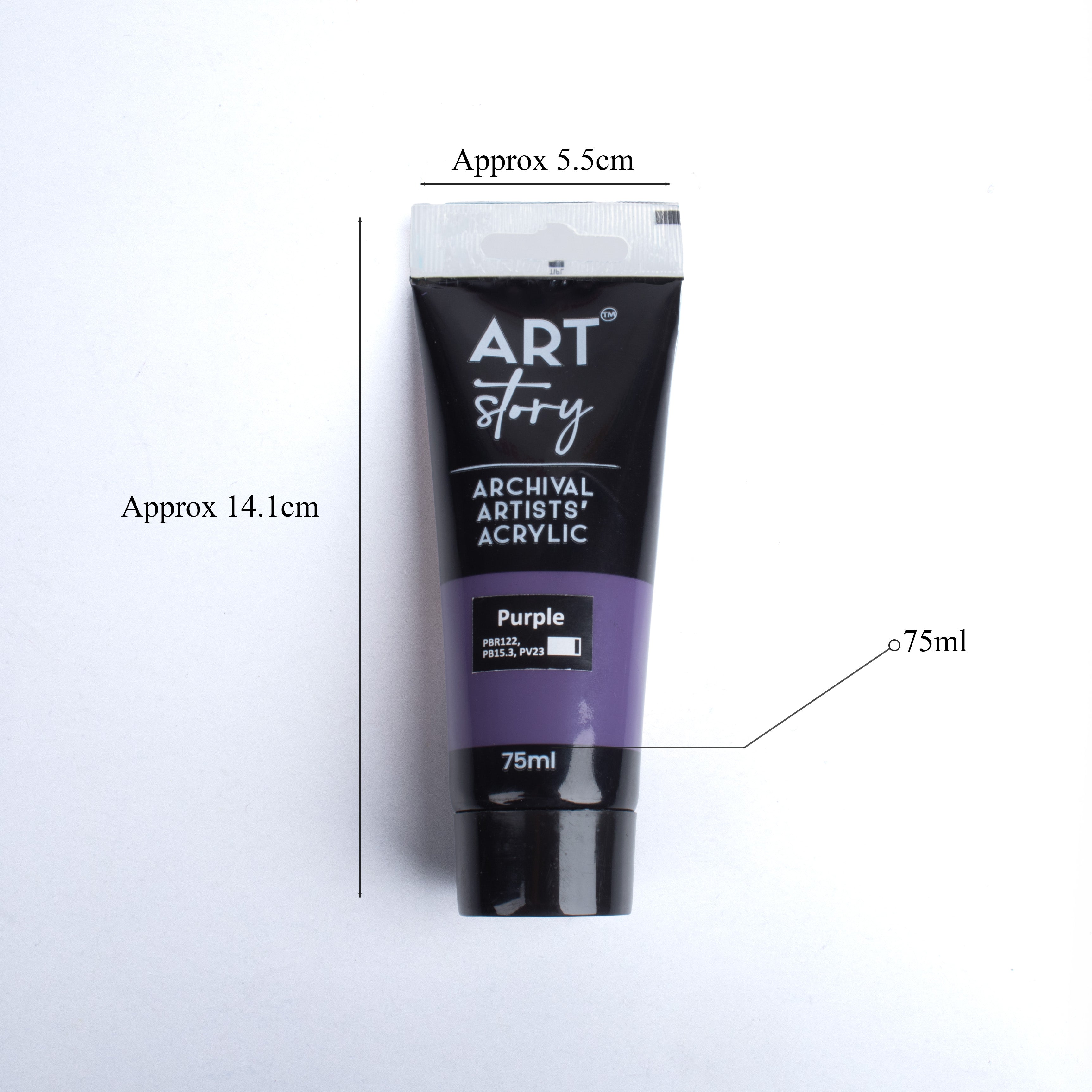Artists Acrylic Colour Purple 75ml Tube