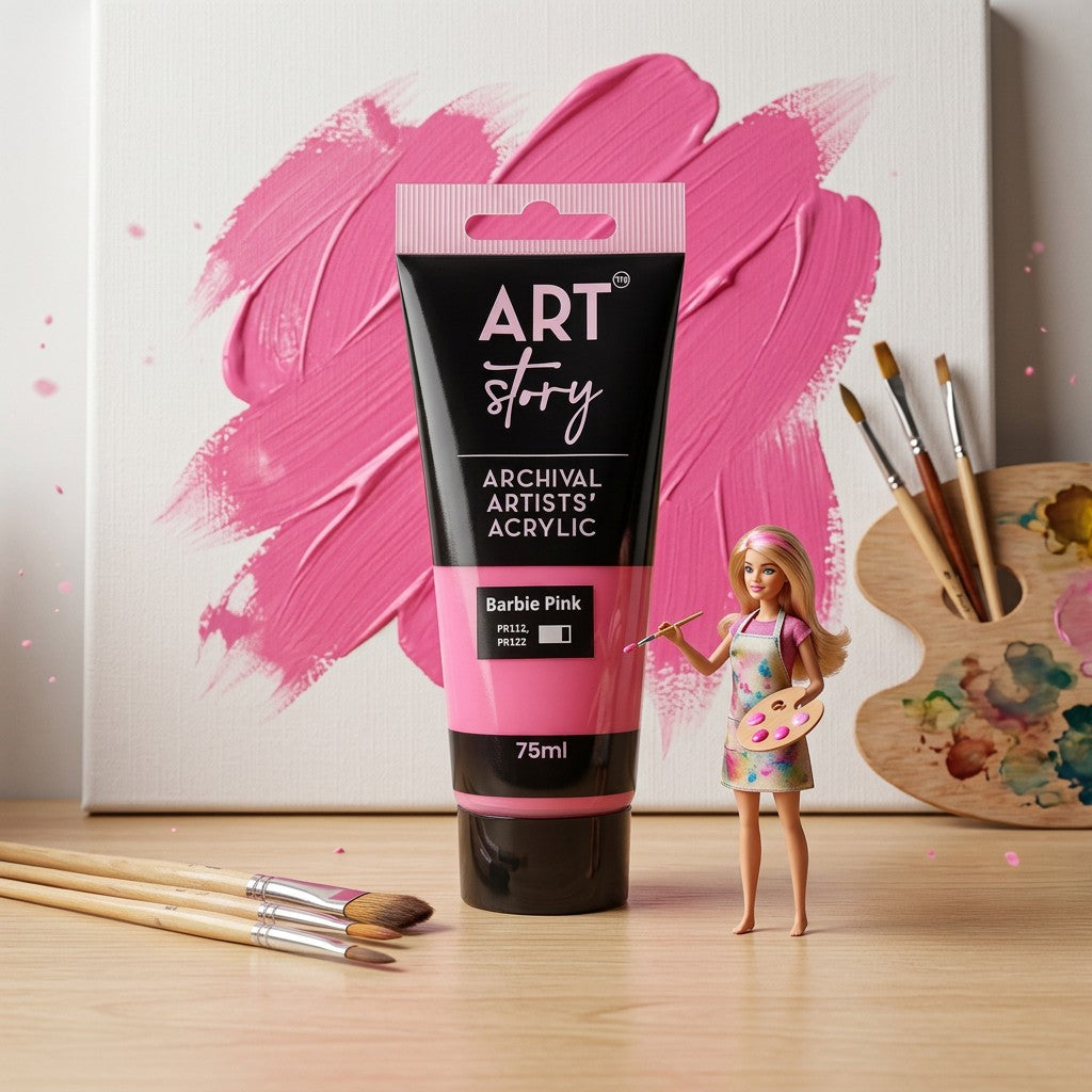 Artists Acrylic Colour Barbie Pink 75ml Tube