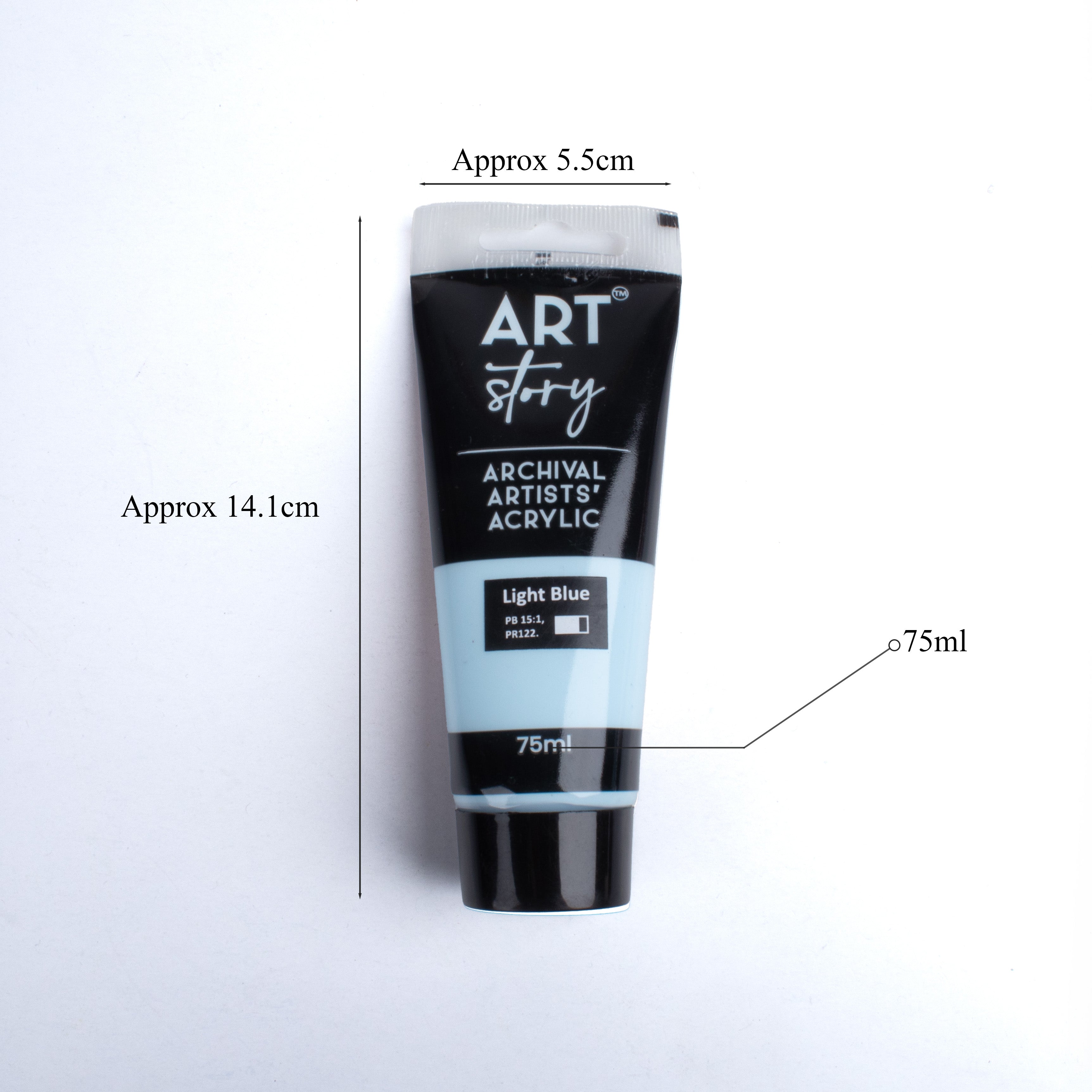 Artists Acrylic Colour Light Blue 75ml Tube