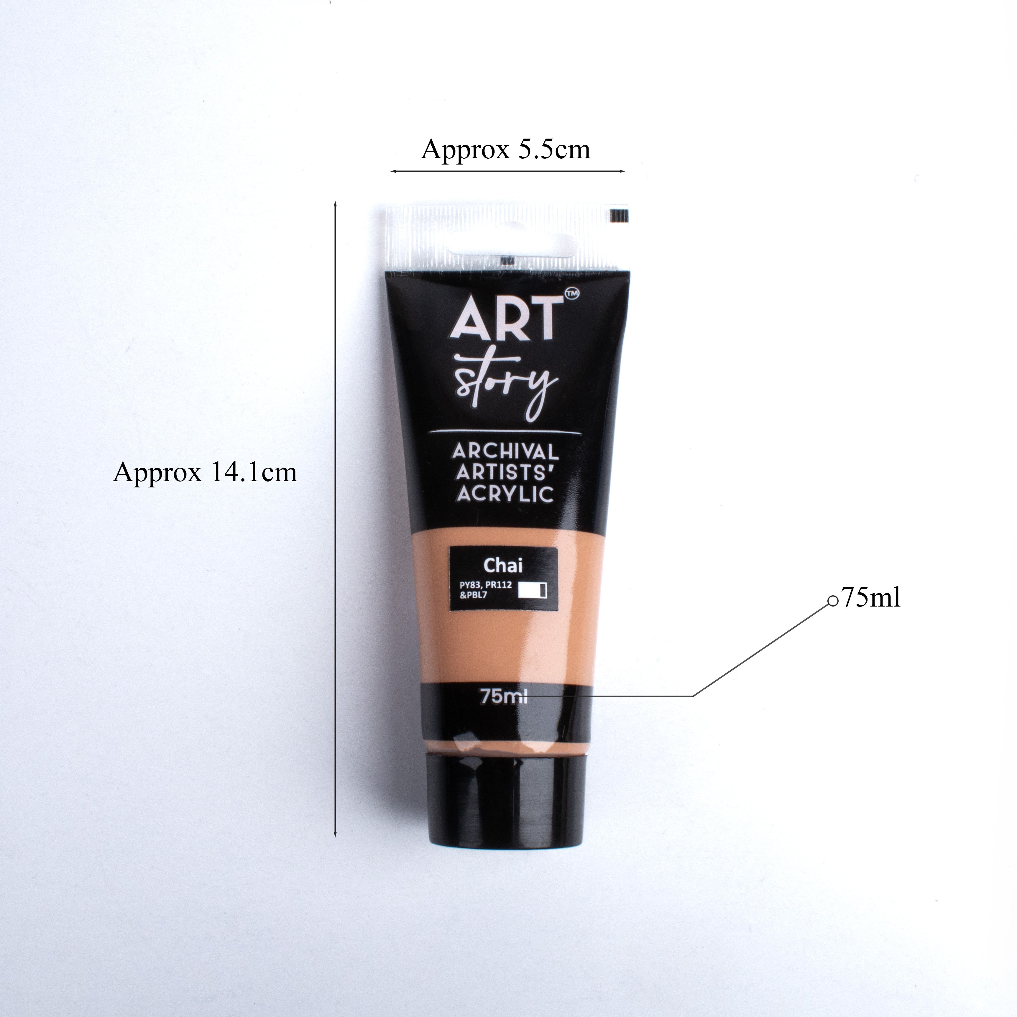 Artists Acrylic Colour Chai 75ml Tube