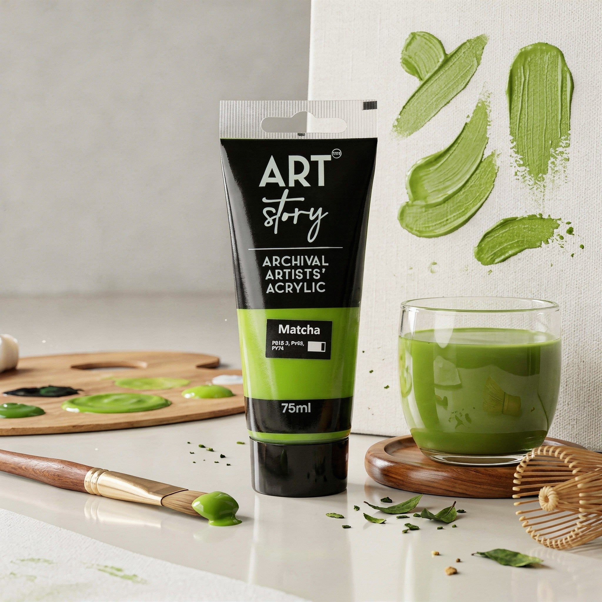 Artists Acrylic Colour Matcha 75ml Tube