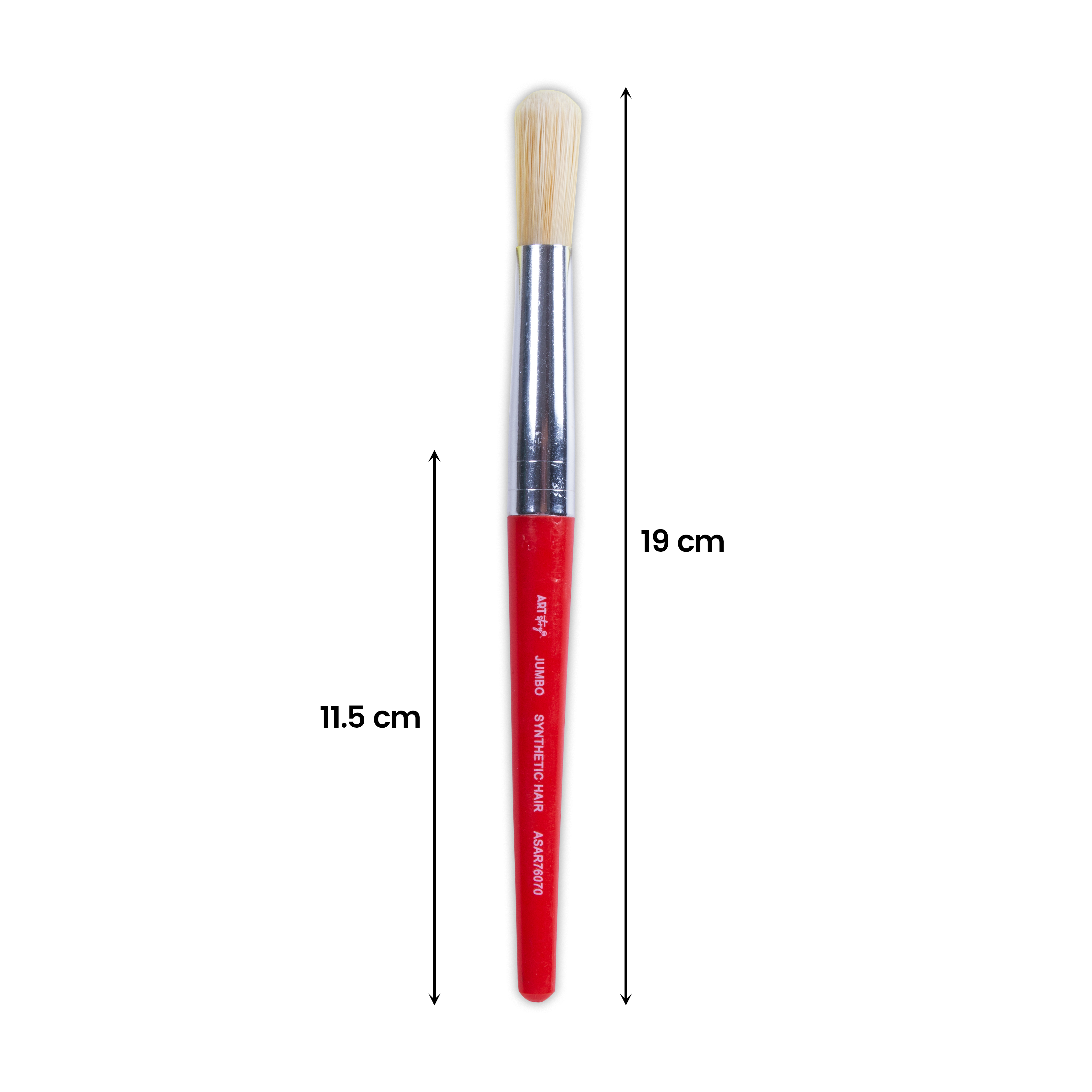 Jumbo Hobby Brush Synthetic Hair Red Handle Length 130mm 1pc