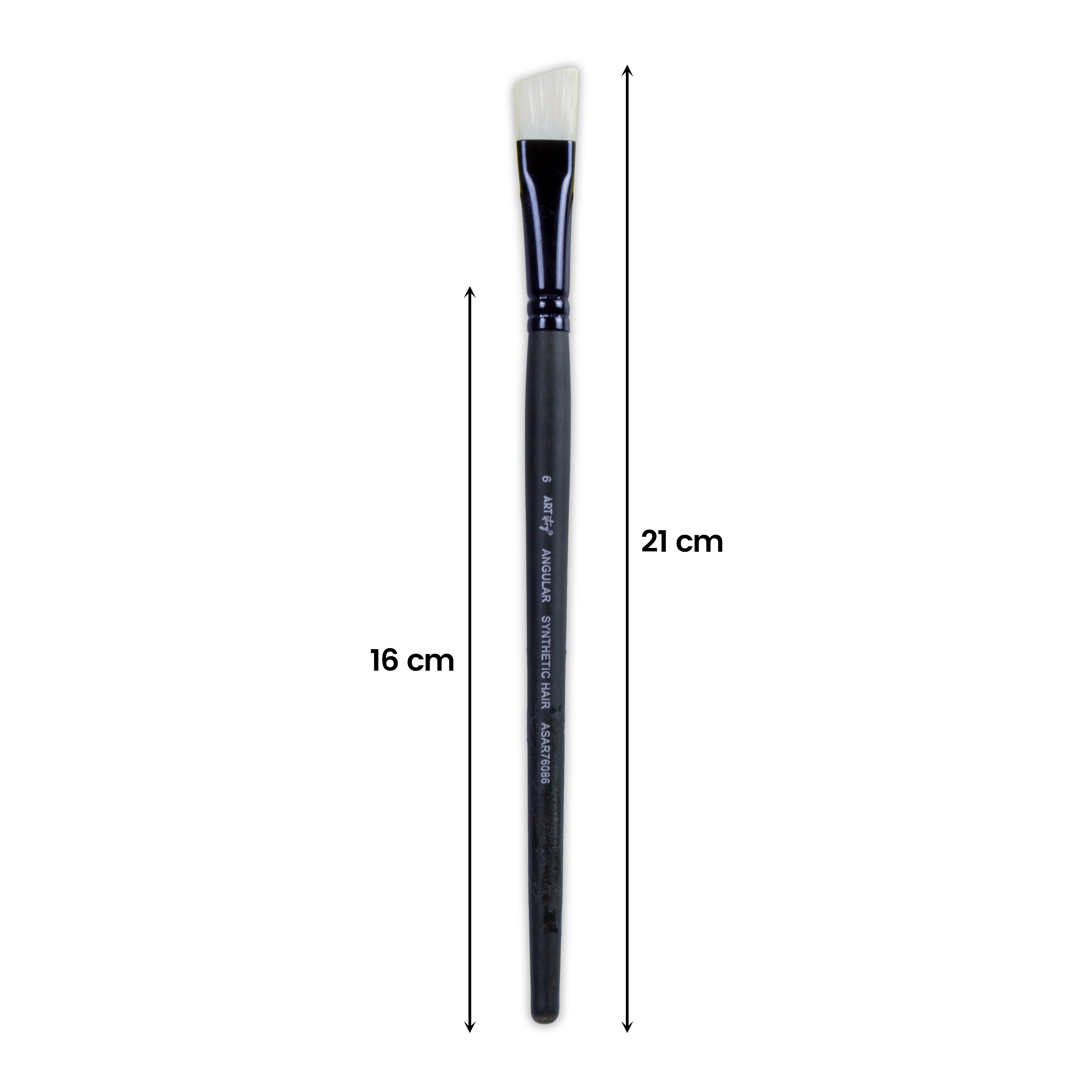 Pro Oil Brush Angular Synthetic Hair Size 6 Handle Length 165mm 1pc