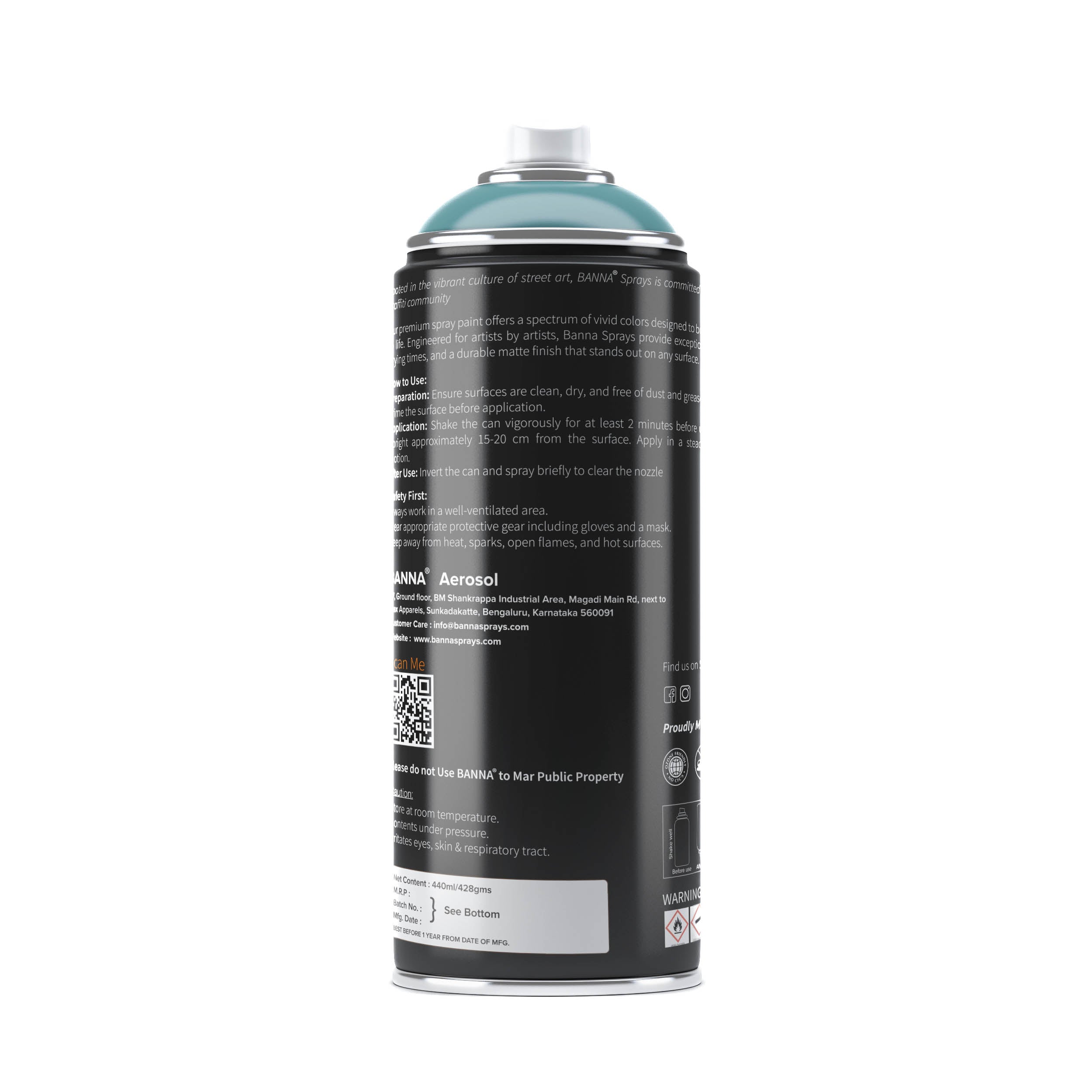 Graffiti Spray Paint Aqua 400ml Bottle