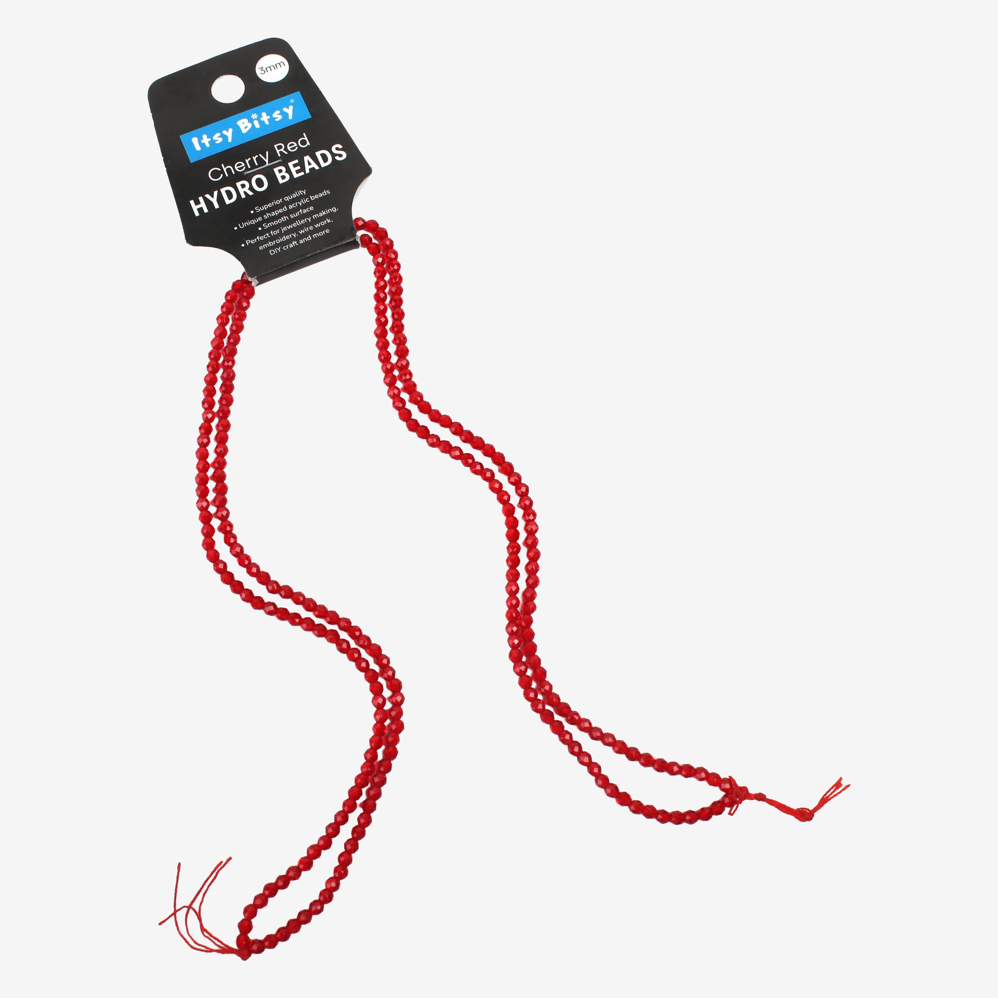 Designer Hydro Beads Cherry Red 3mm 1String