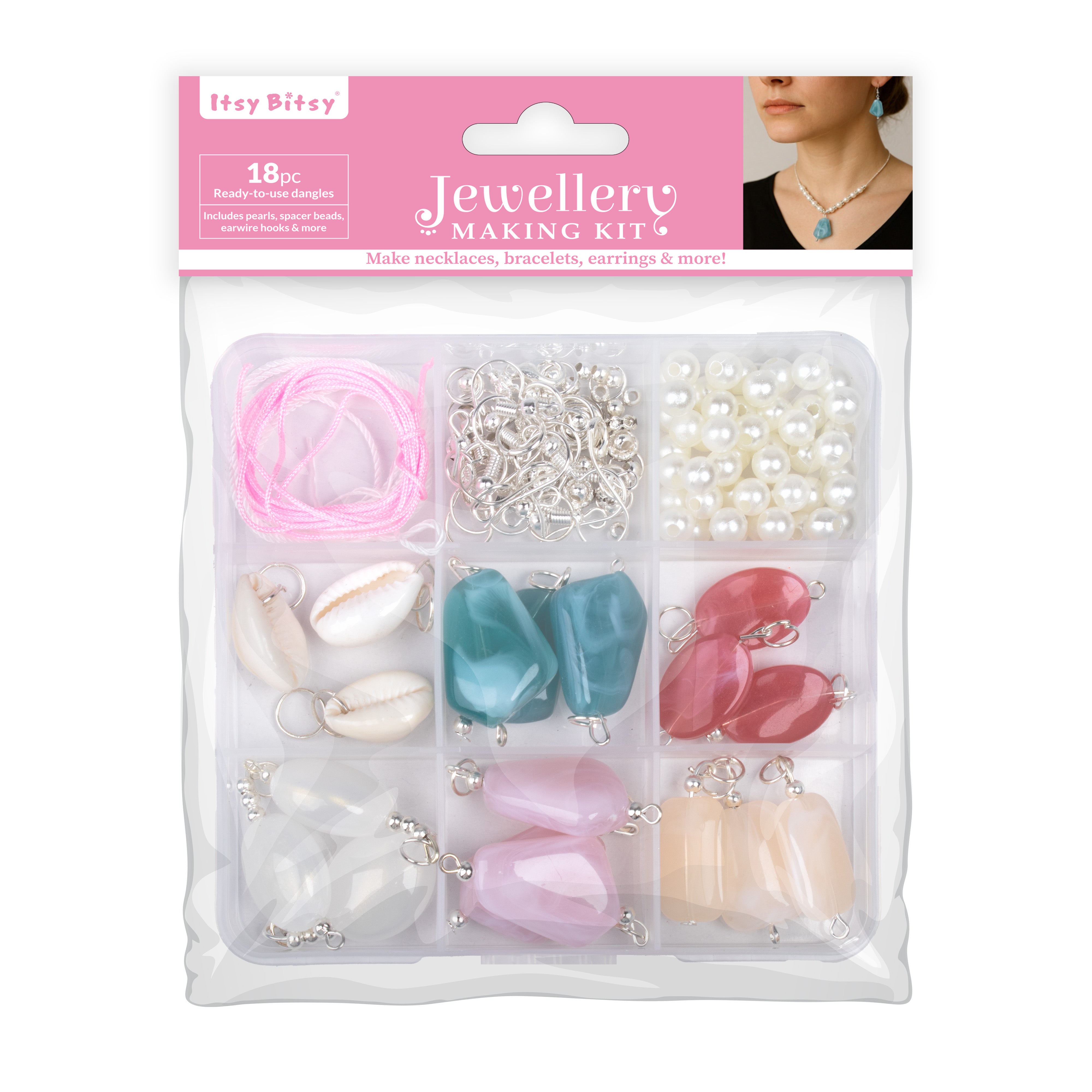 DIY Jewellery Making Kit Pearl Garden 9 comp Blister