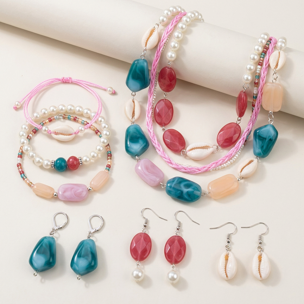 DIY Jewellery Making Kit Pearl Garden 9 comp Blister