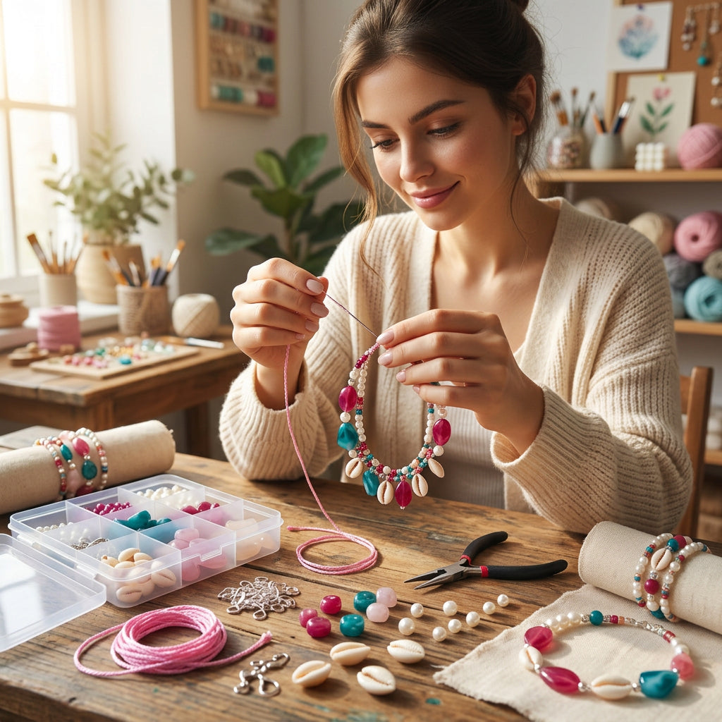 DIY Jewellery Making Kit Pearl Garden 9 comp Blister