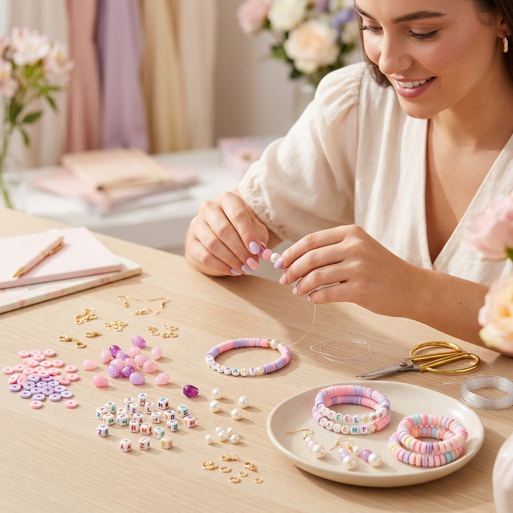 My Beads Studio Jewellery Making Kit Coral Orchid Box