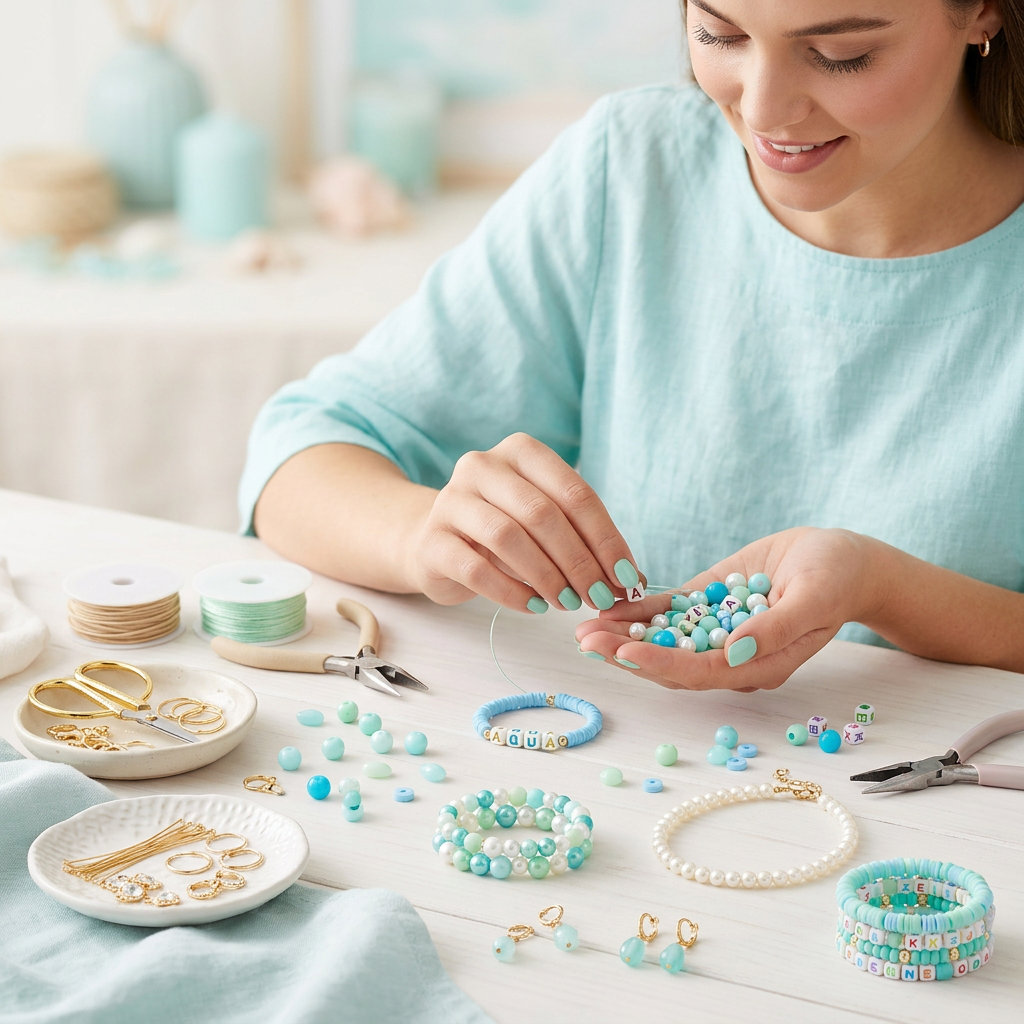 My Beads Studio Jewellery Making Kit Aqua Foam Box