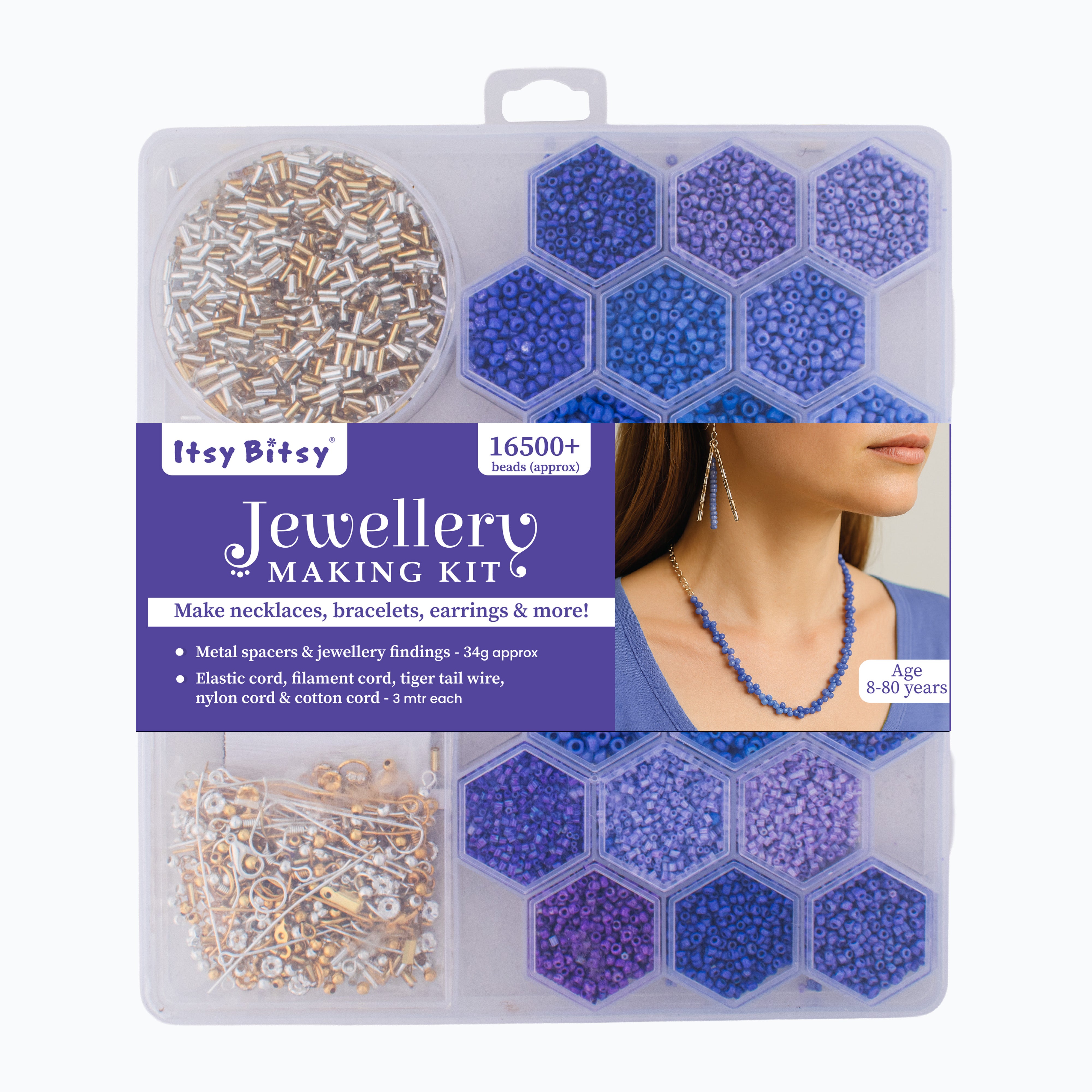 My Beads Studio Jewellery Making Kit Lavender Blend Box
