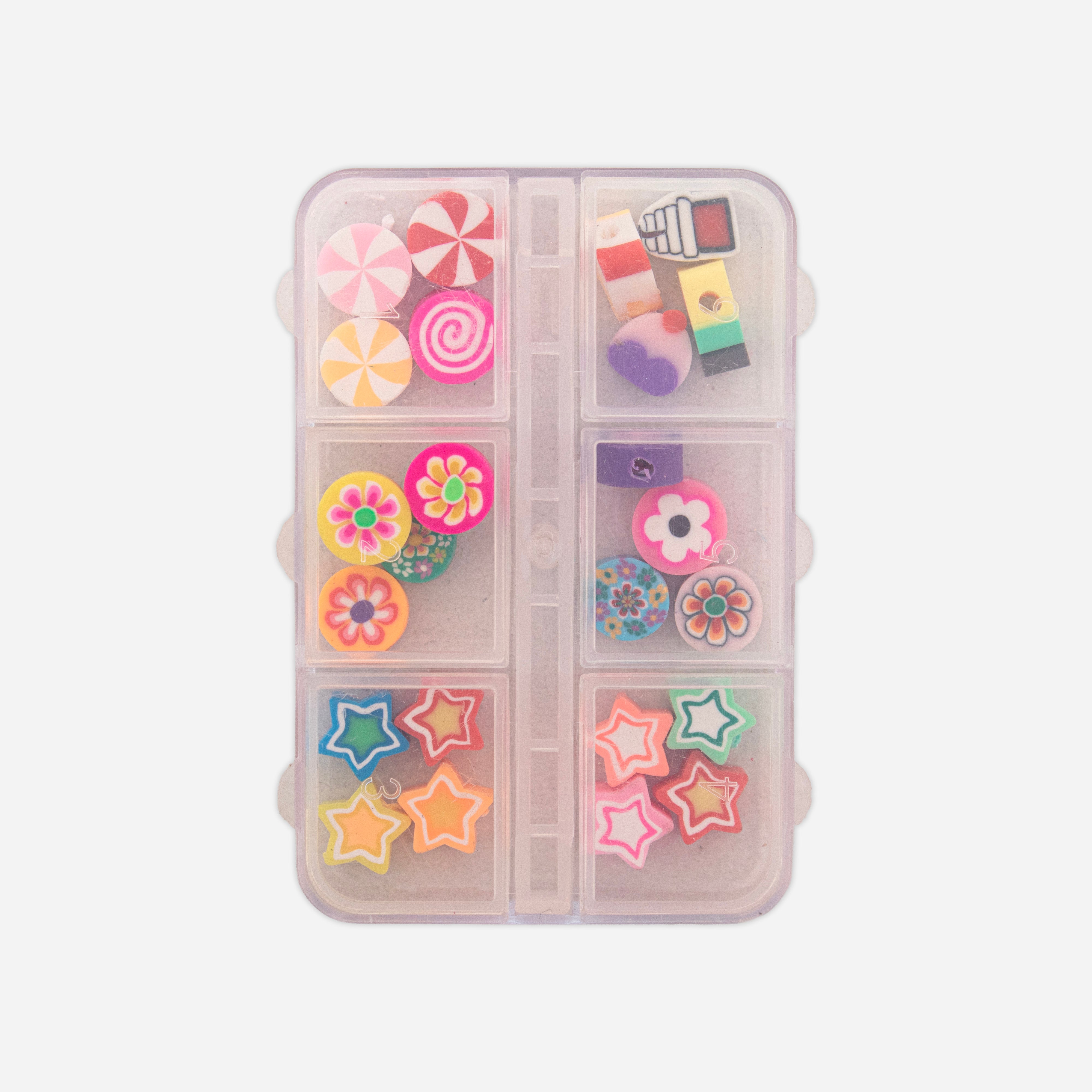 Fimo Beads Pastel Pop 7.5 X 5cm 6 comp Box