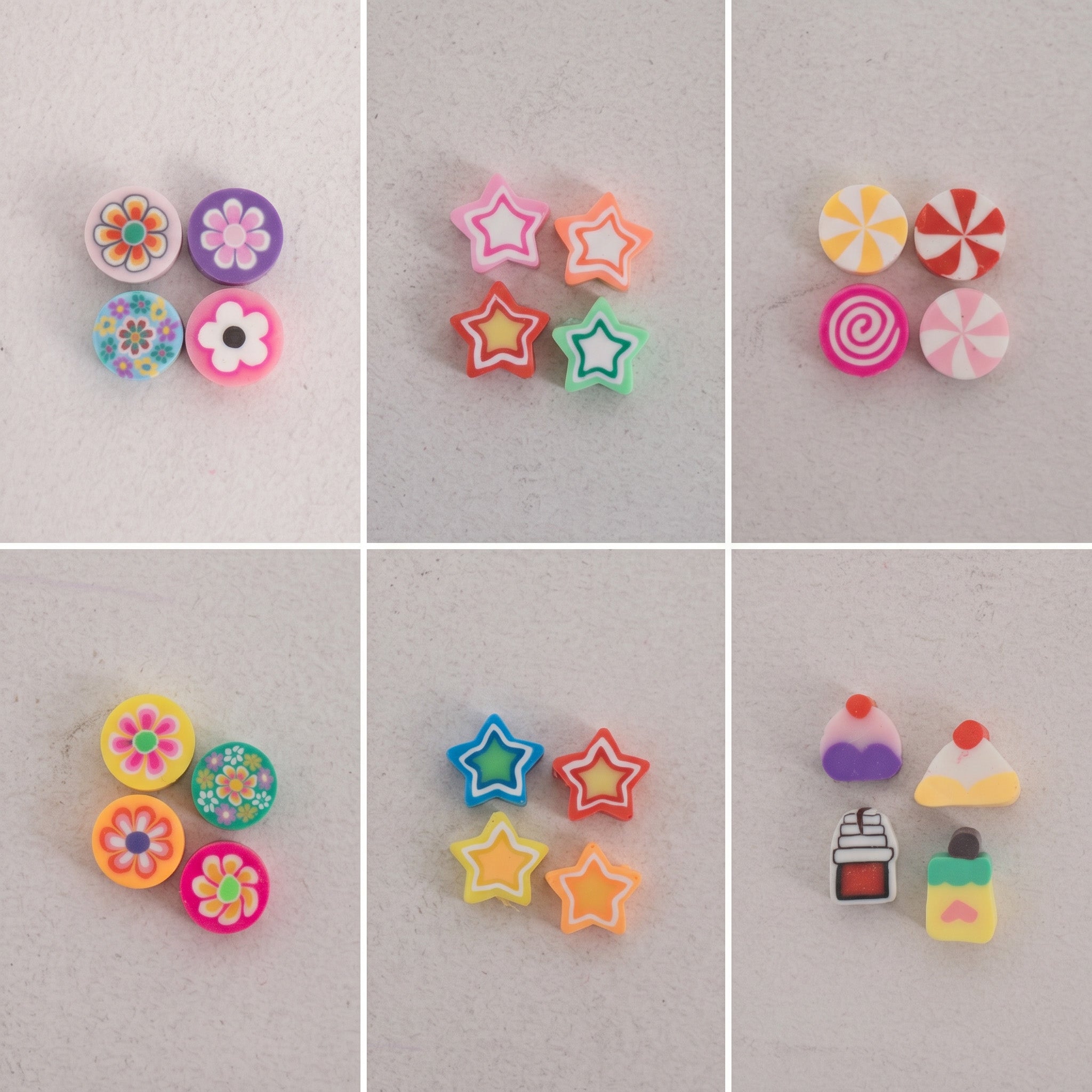 Fimo Beads Pastel Pop 7.5 X 5cm 6 comp Box